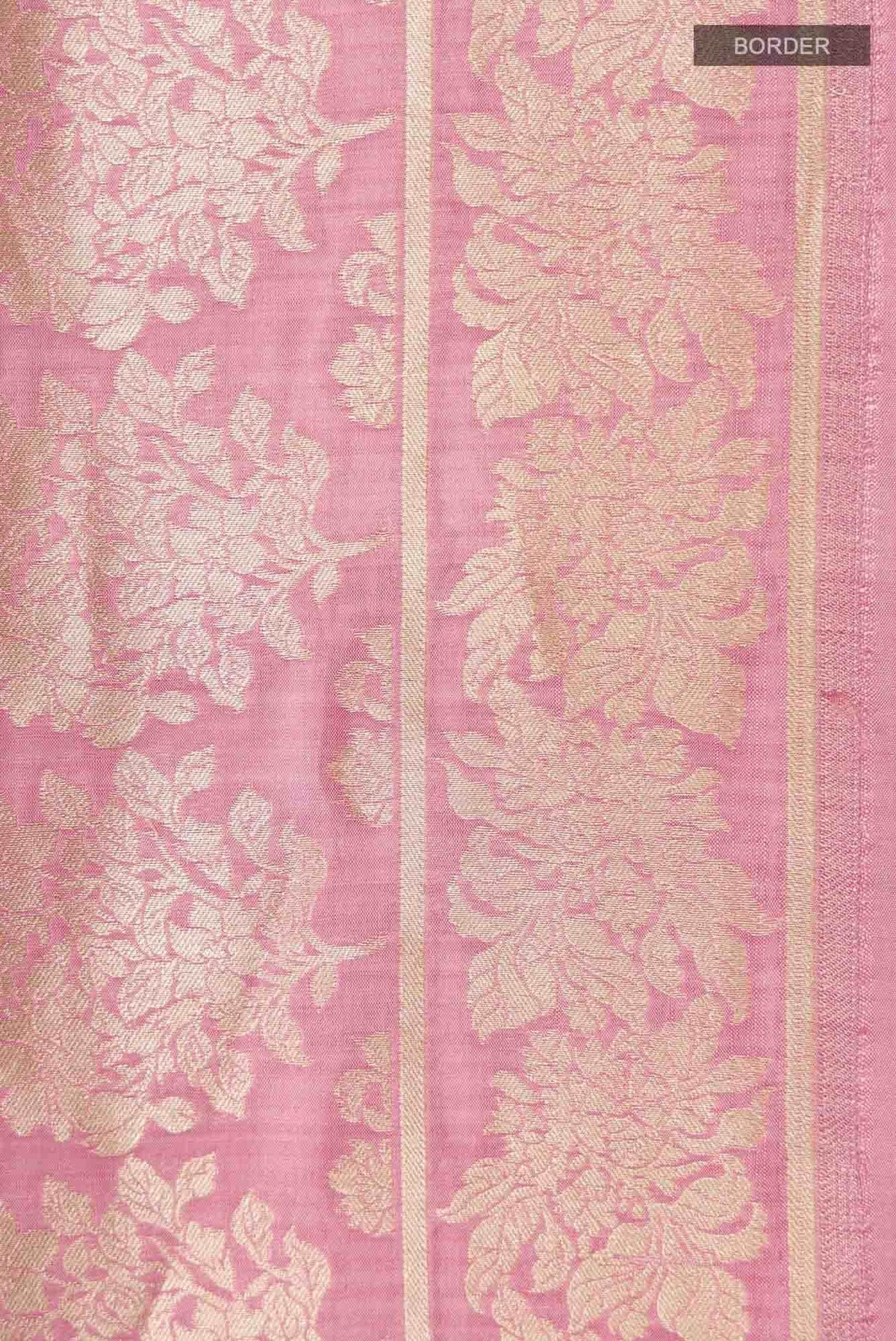 Guldasta Glamour-Pink Banarasi Silk Saree