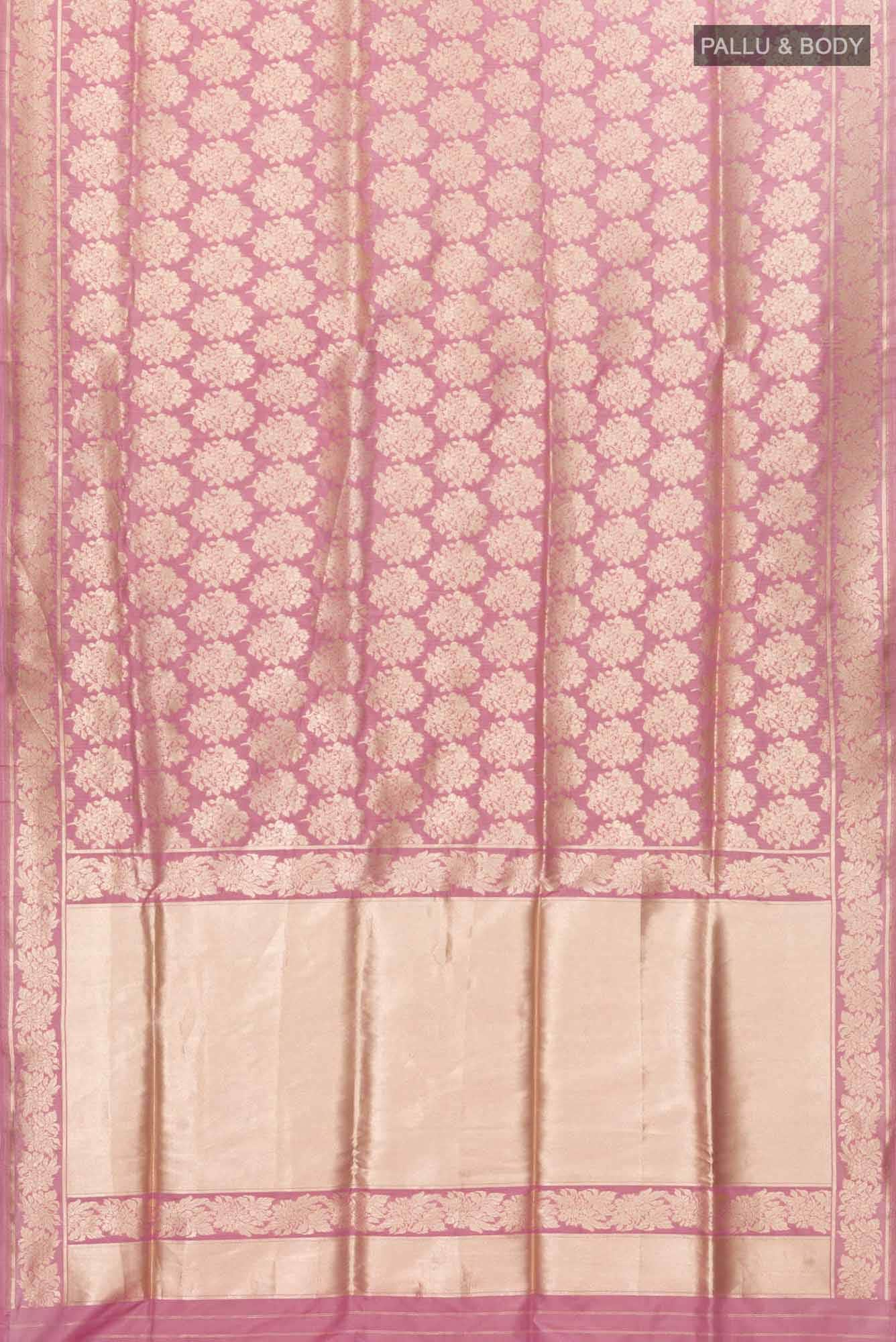 Guldasta Glamour-Pink Banarasi Silk Saree