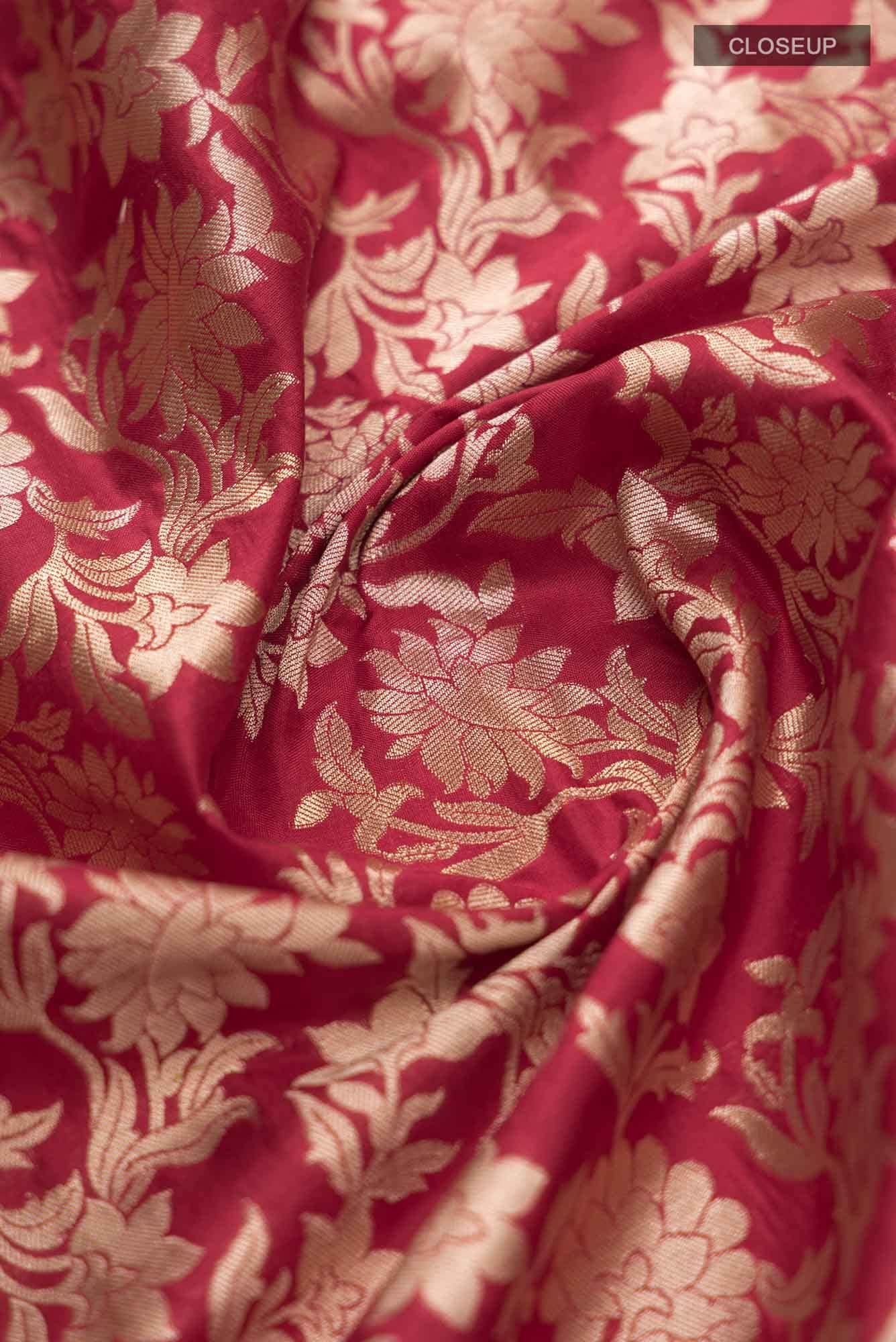 Gauhar-Red Banarasi Silk Saree