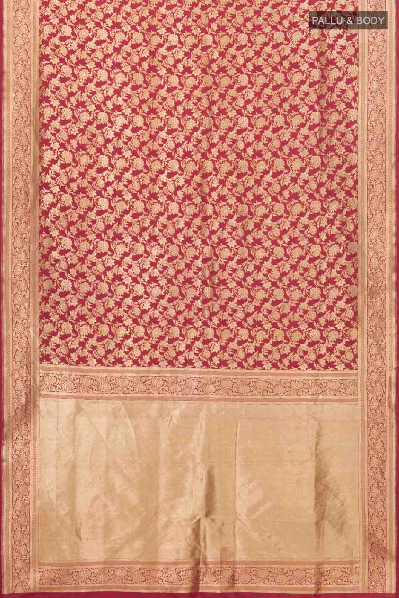 Gauhar-Red Banarasi Silk Saree