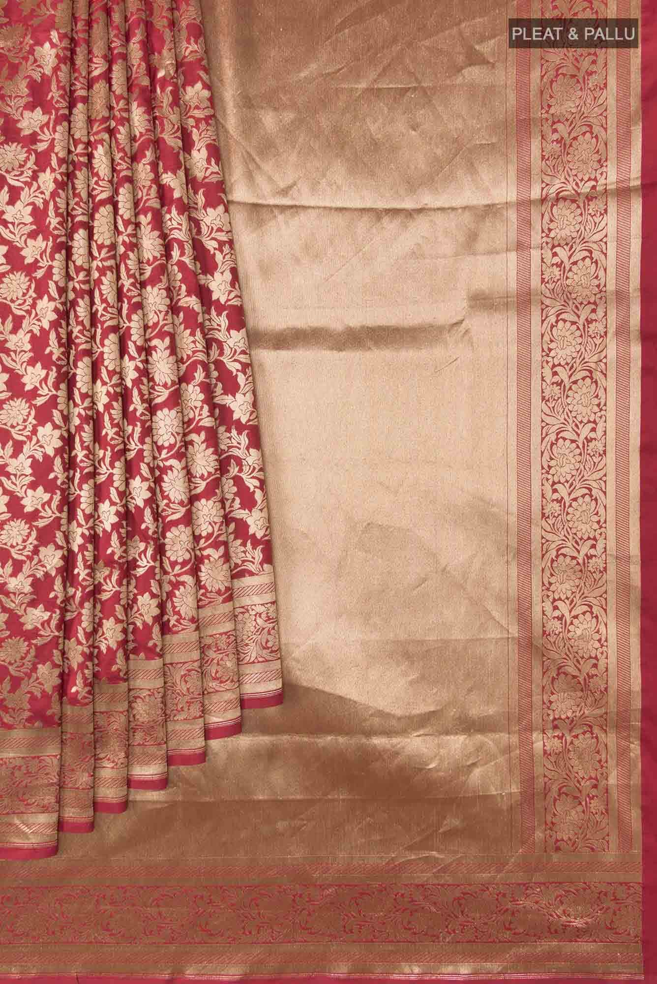 Gauhar-Red Banarasi Silk Saree