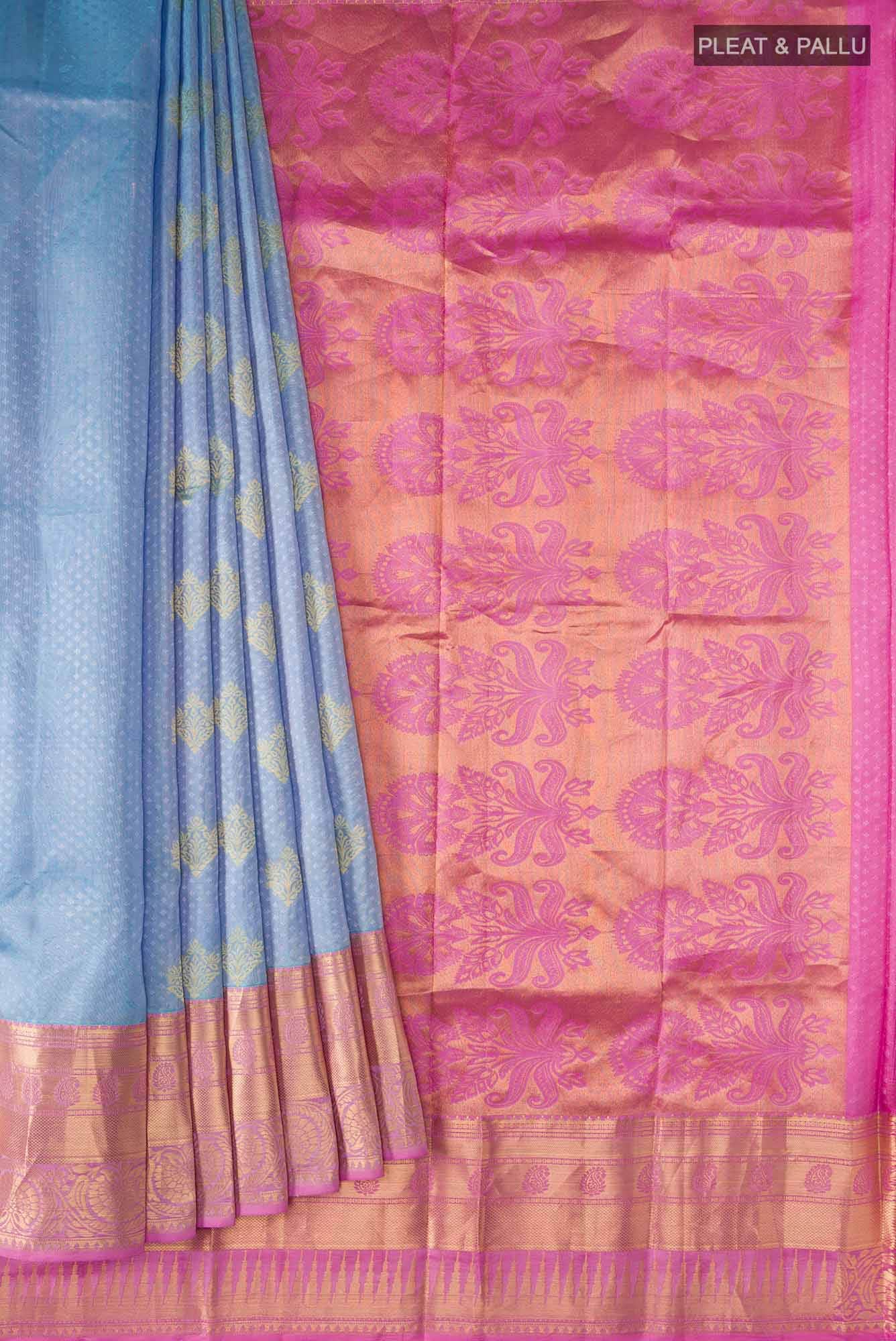 Blue Kanchipuram Silk Saree