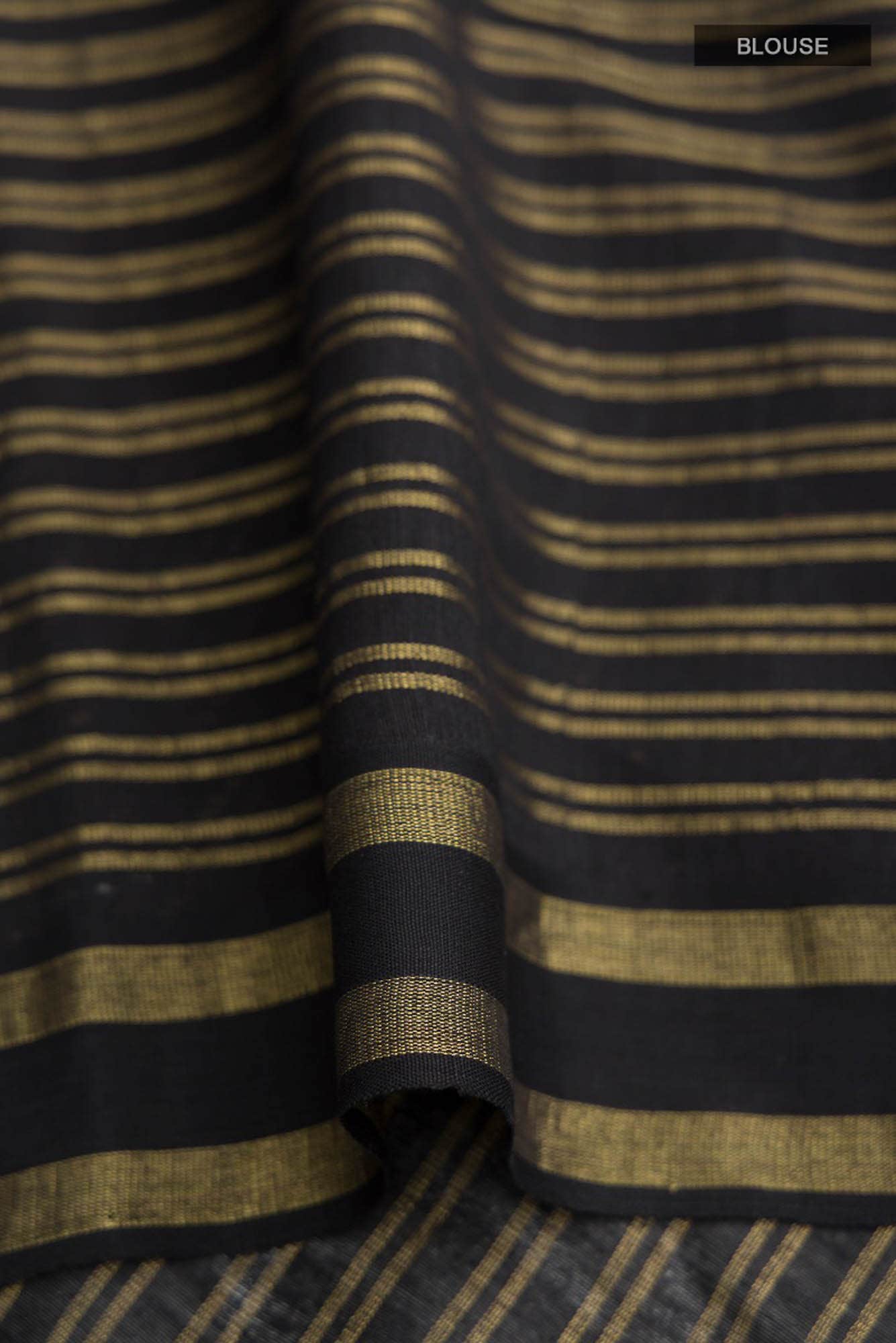 Akira-Black Bhagalpuri Tussar Silk Saree
