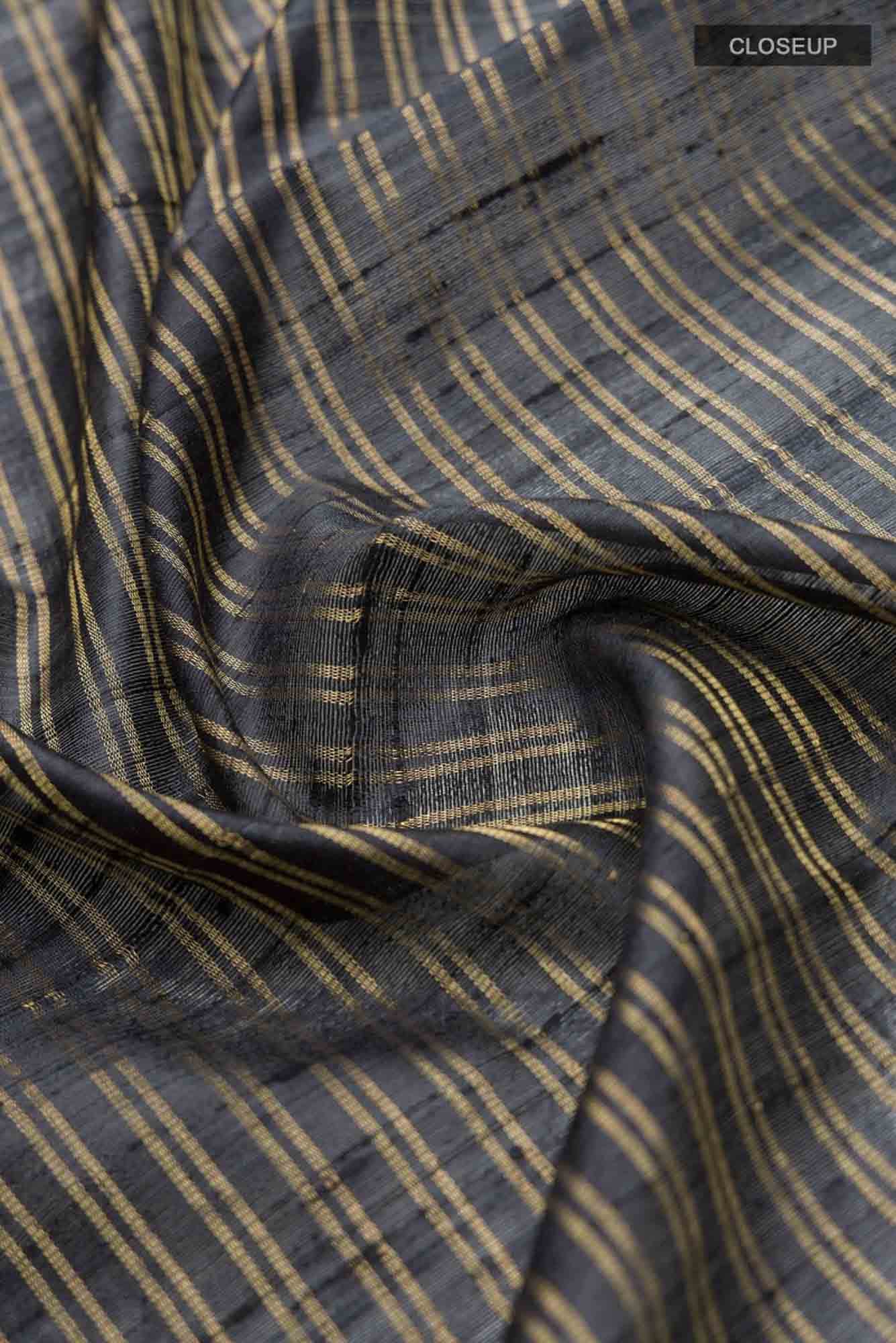 Akira-Black Bhagalpuri Tussar Silk Saree