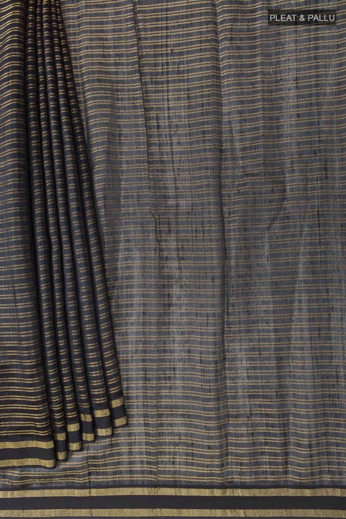 Akira-Black Bhagalpuri Tussar Silk Saree