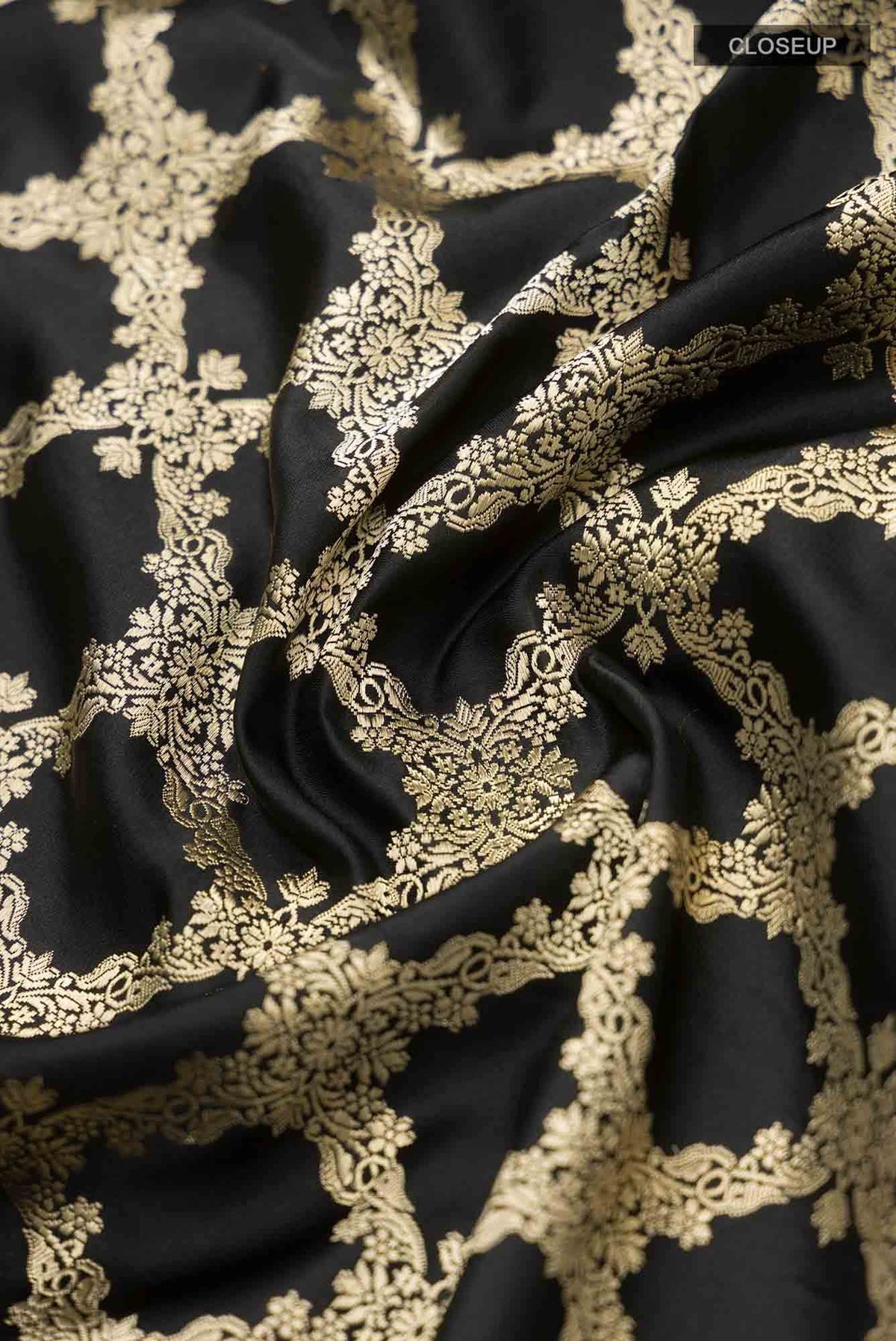 Chitrangada-Black Banarasi Silk Saree