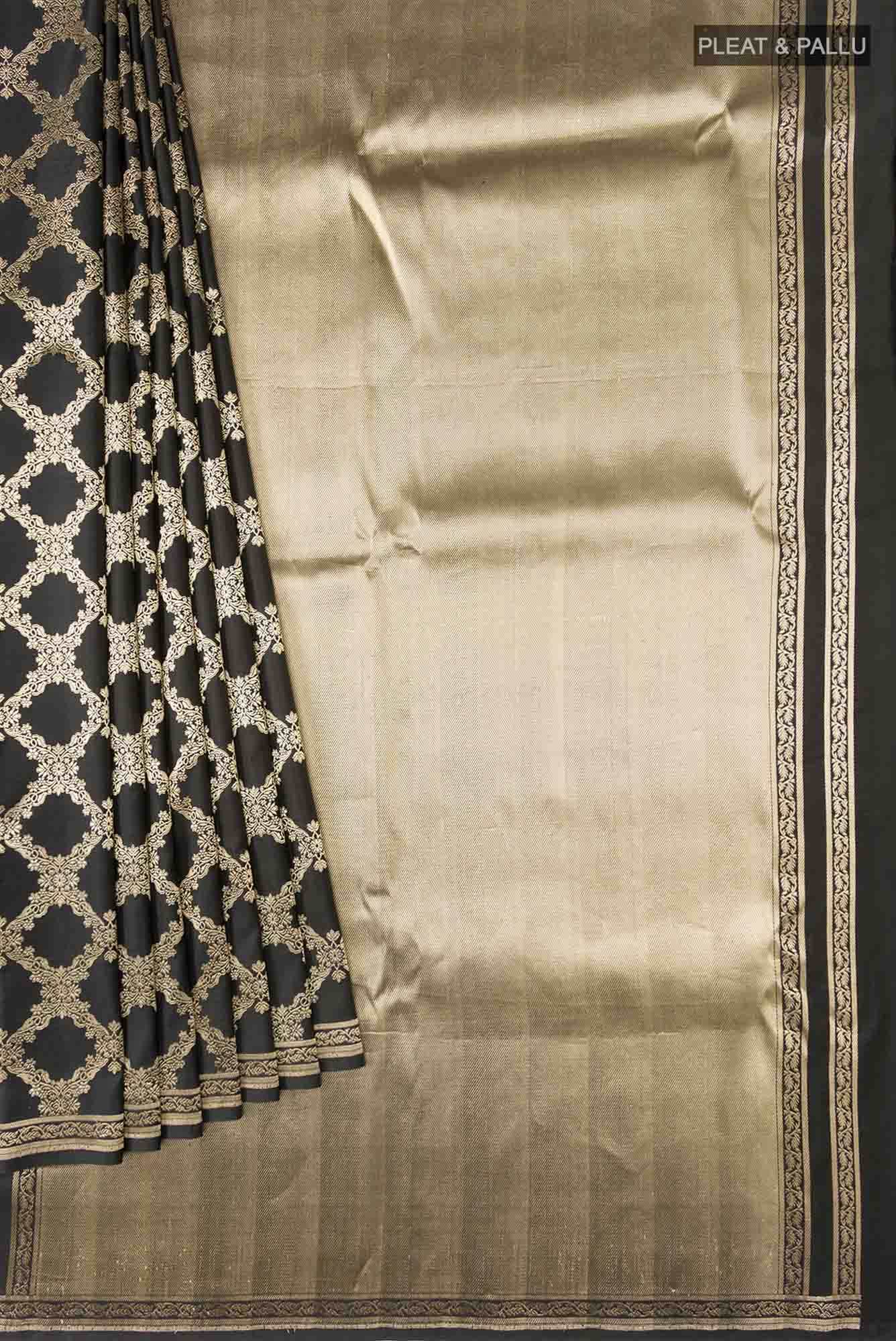 Chitrangada-Black Banarasi Silk Saree