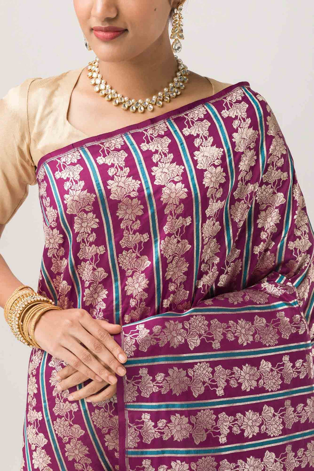 Lili Lajawab- Magenta Banarasi Silk Saree