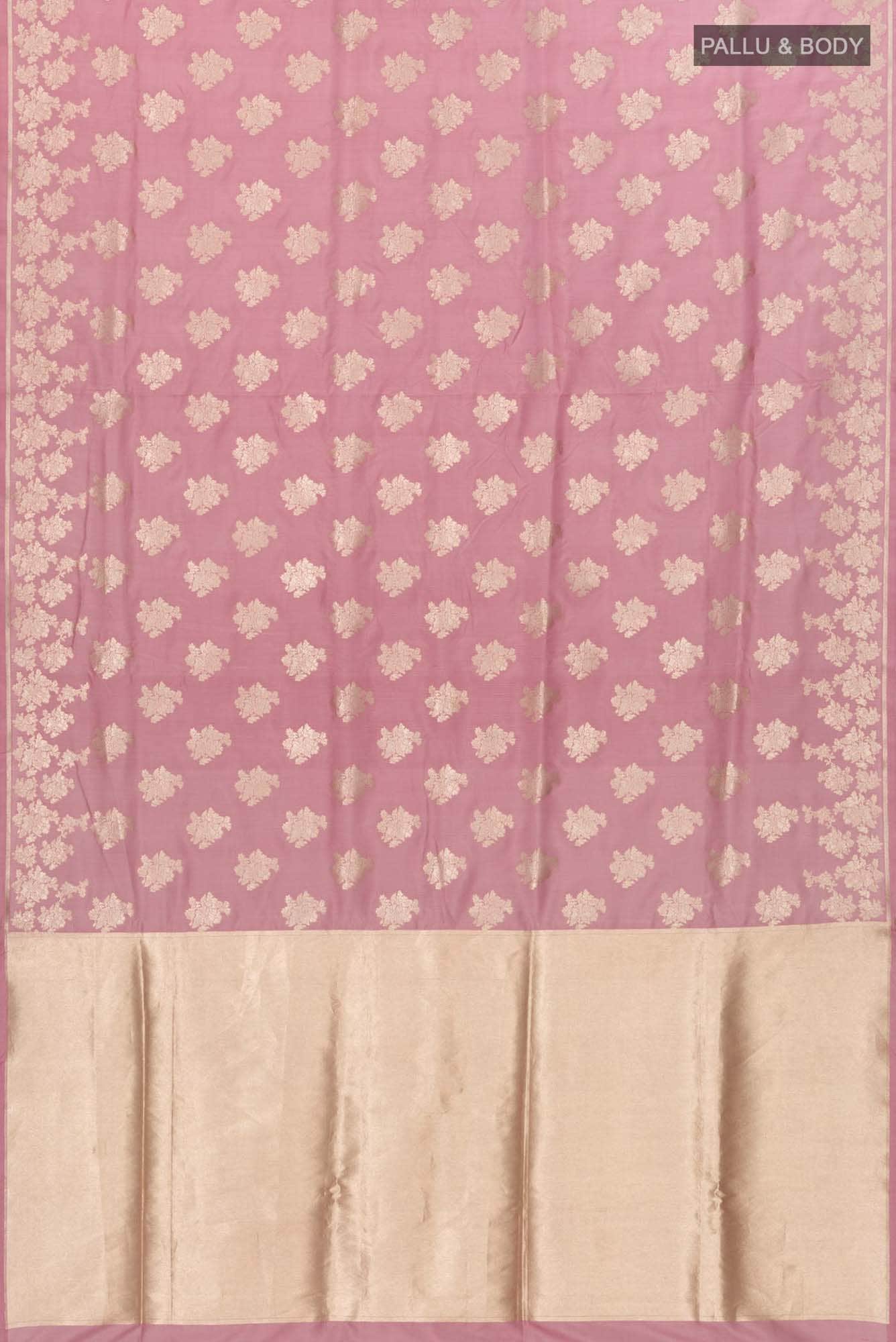 Chameli Chic-Pastel Pink Banarasi Silk Saree