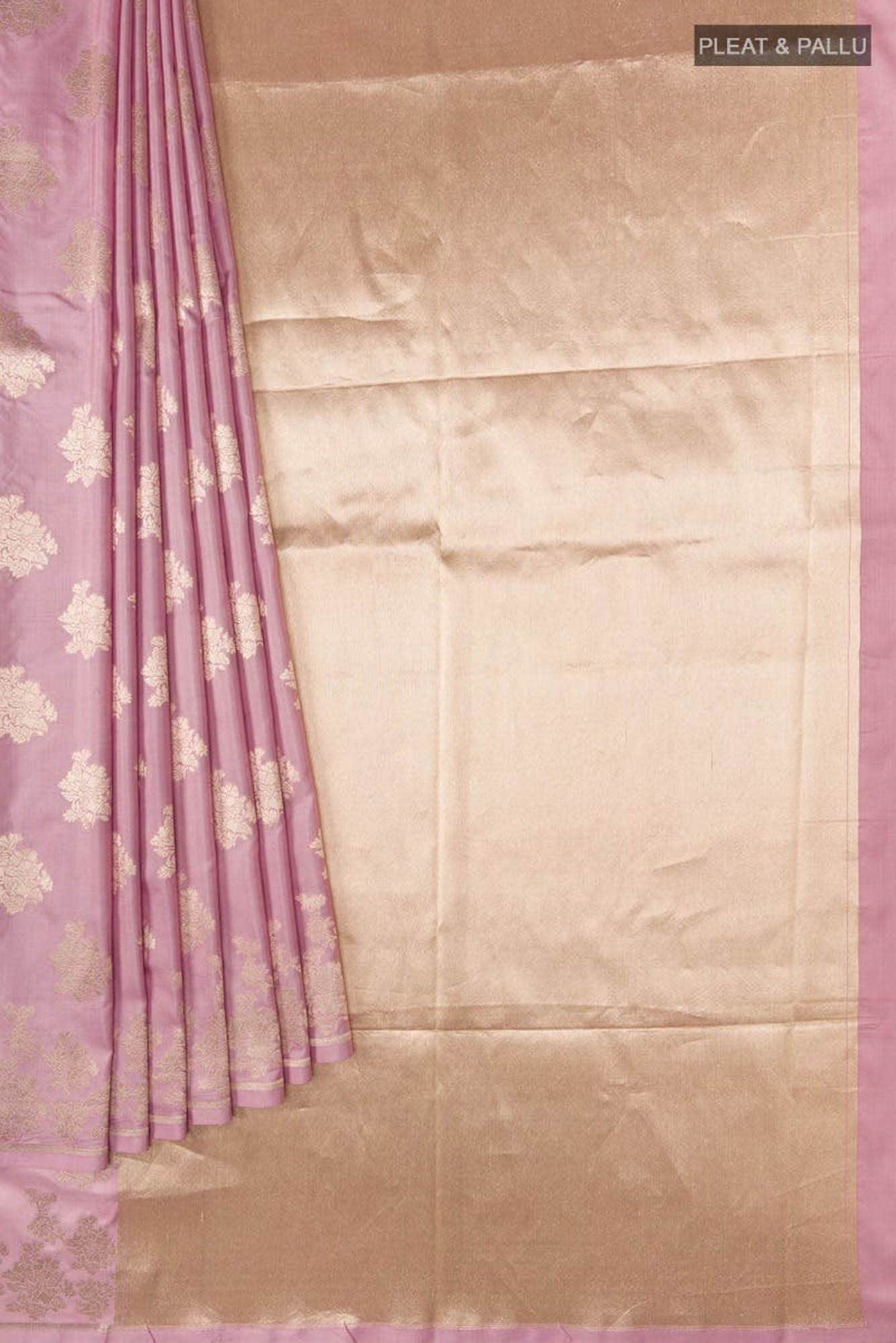 Chameli Chic-Pastel Pink Banarasi Silk Saree