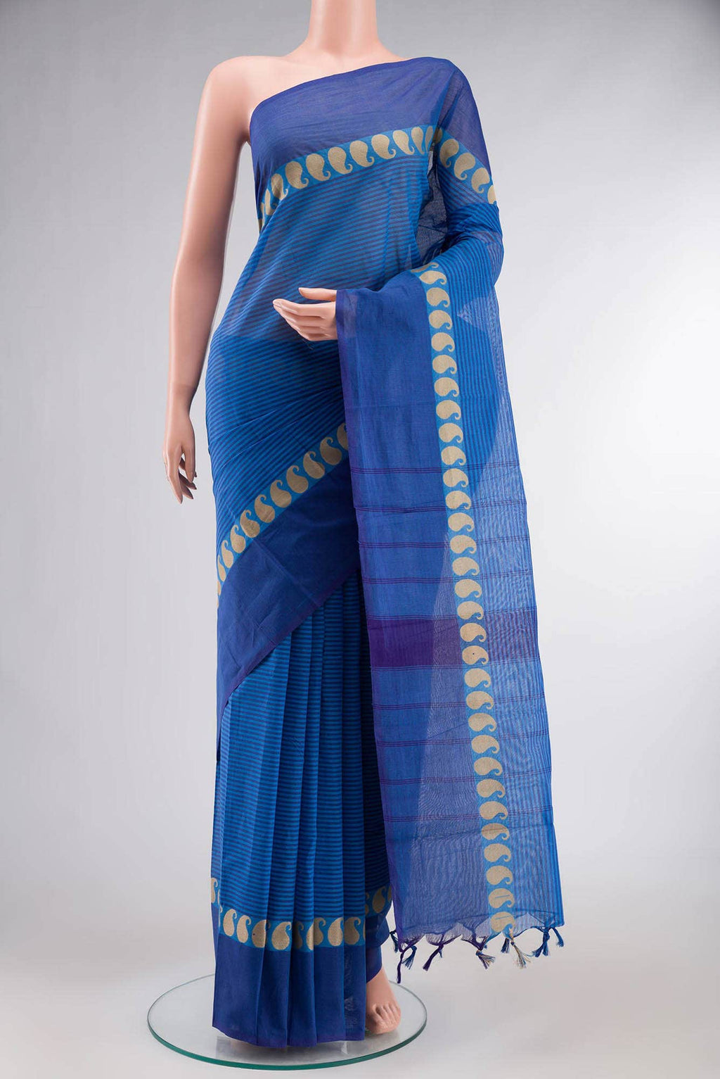Blue Chettinad Cotton Saree