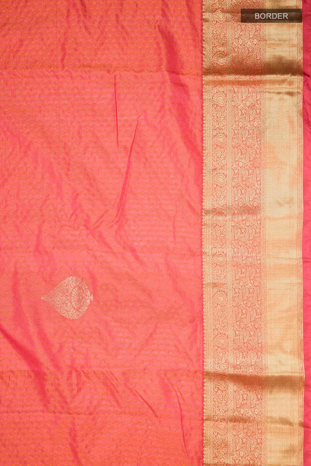 Orange with Pink Dual Tone Blended Bangalore Silk Saree