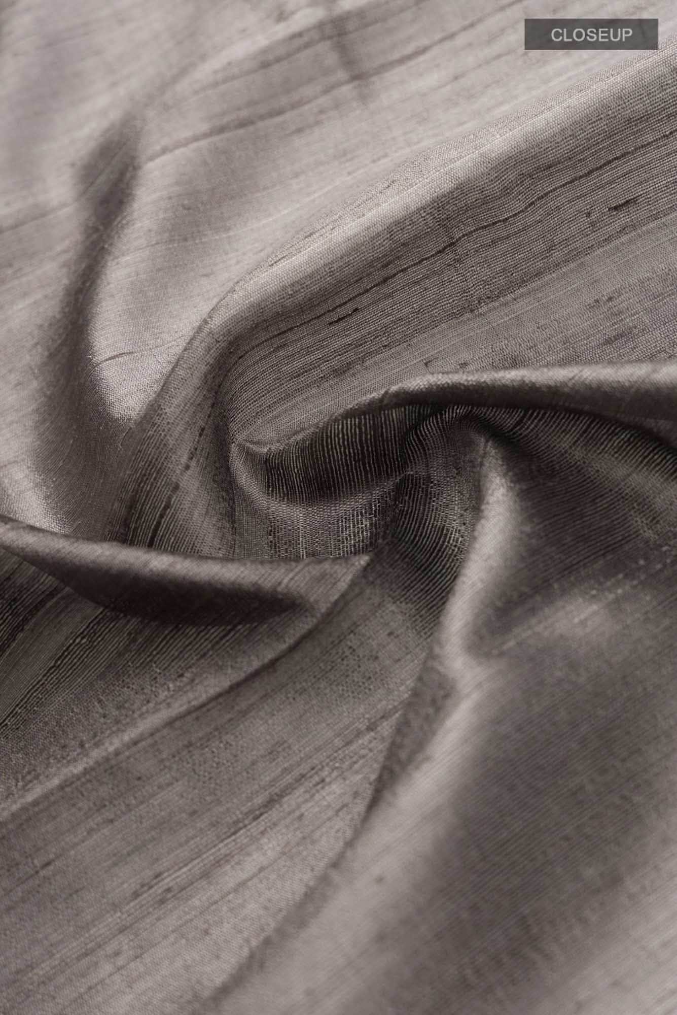 Bhavi-Grey Bhagalpuri Tussar Silk Saree