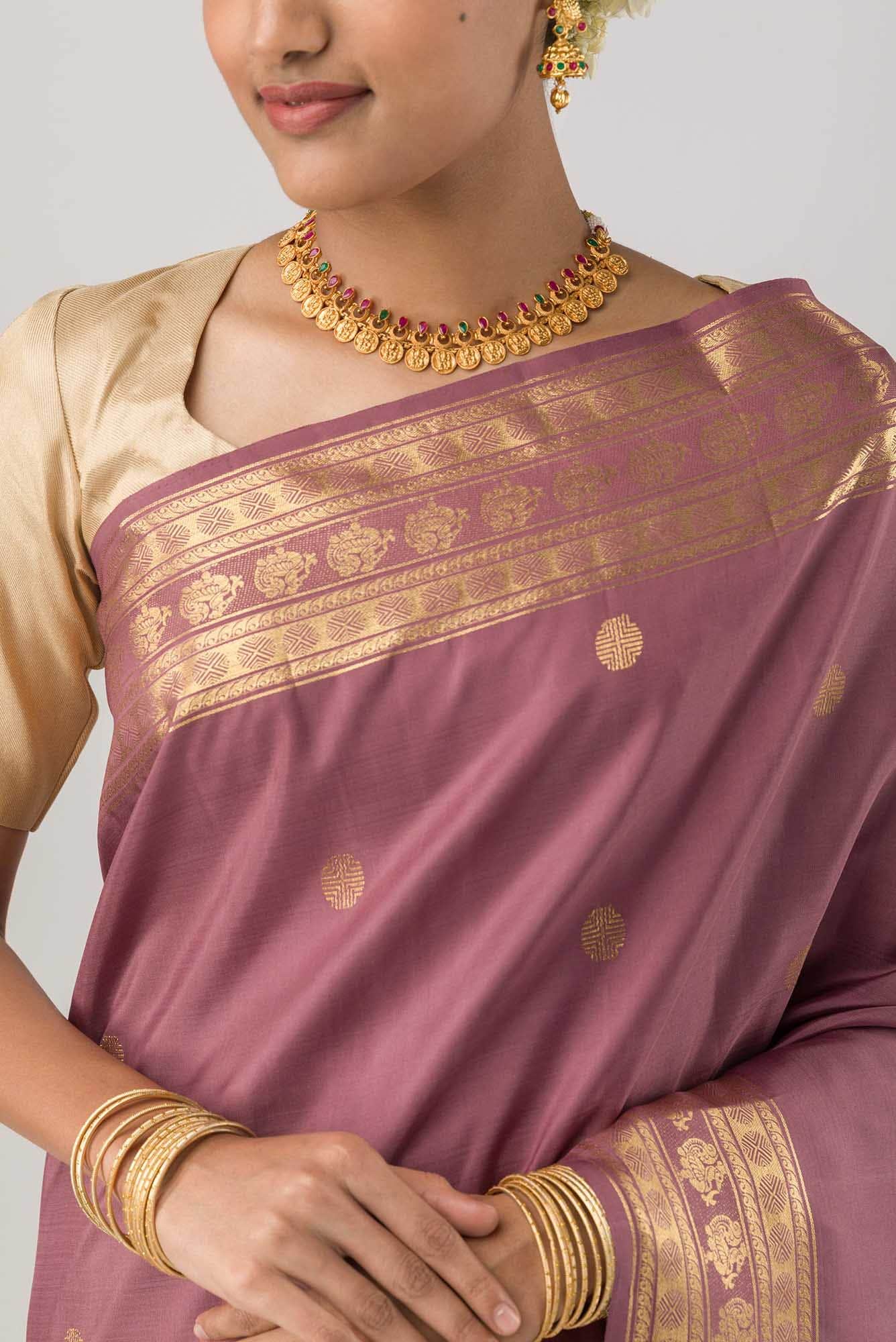 Anudhyana - Mauve Kanchipuram Silk Saree