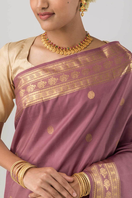 Anudhyana - Mauve Kanchipuram Silk Saree