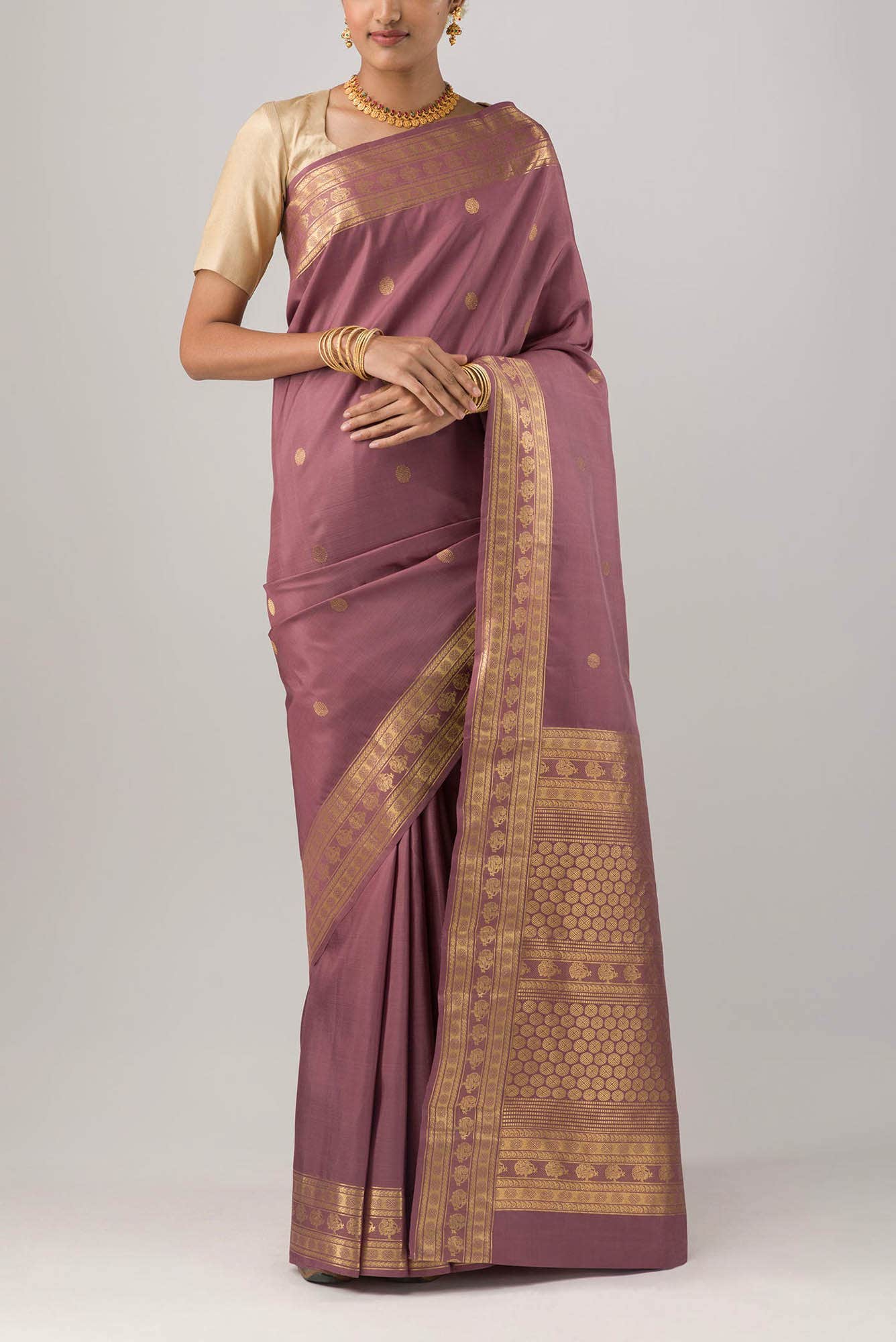 Anudhyana - Mauve Kanchipuram Silk Saree