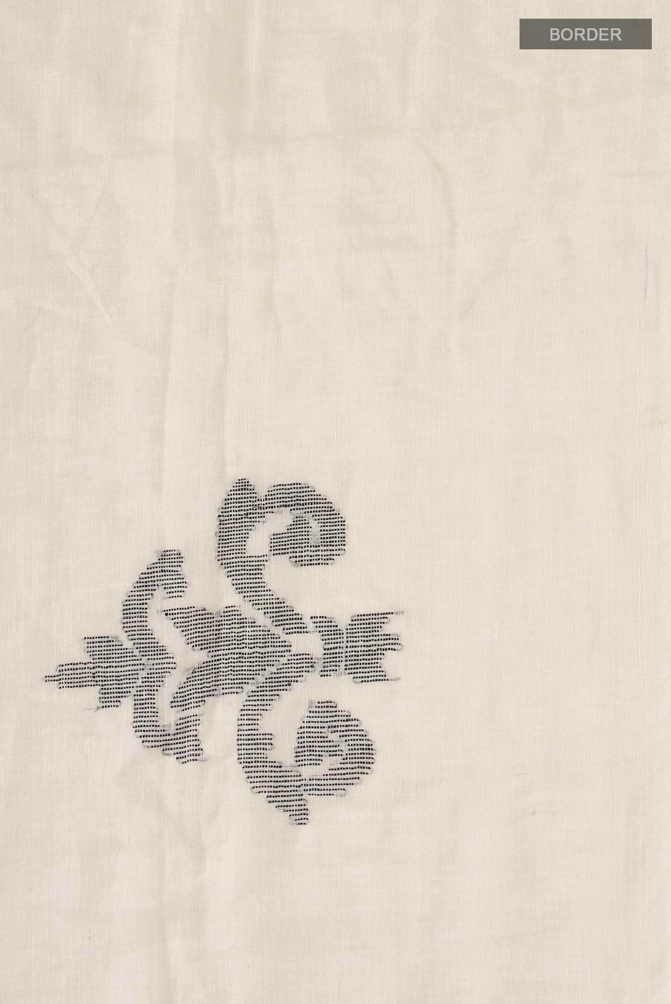 Cream Linen Saree