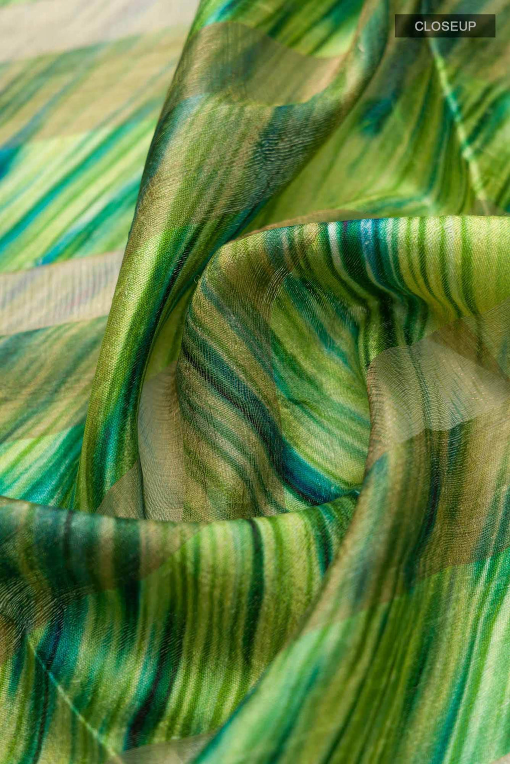 Green Bhagalpuri Tussar Silk Saree