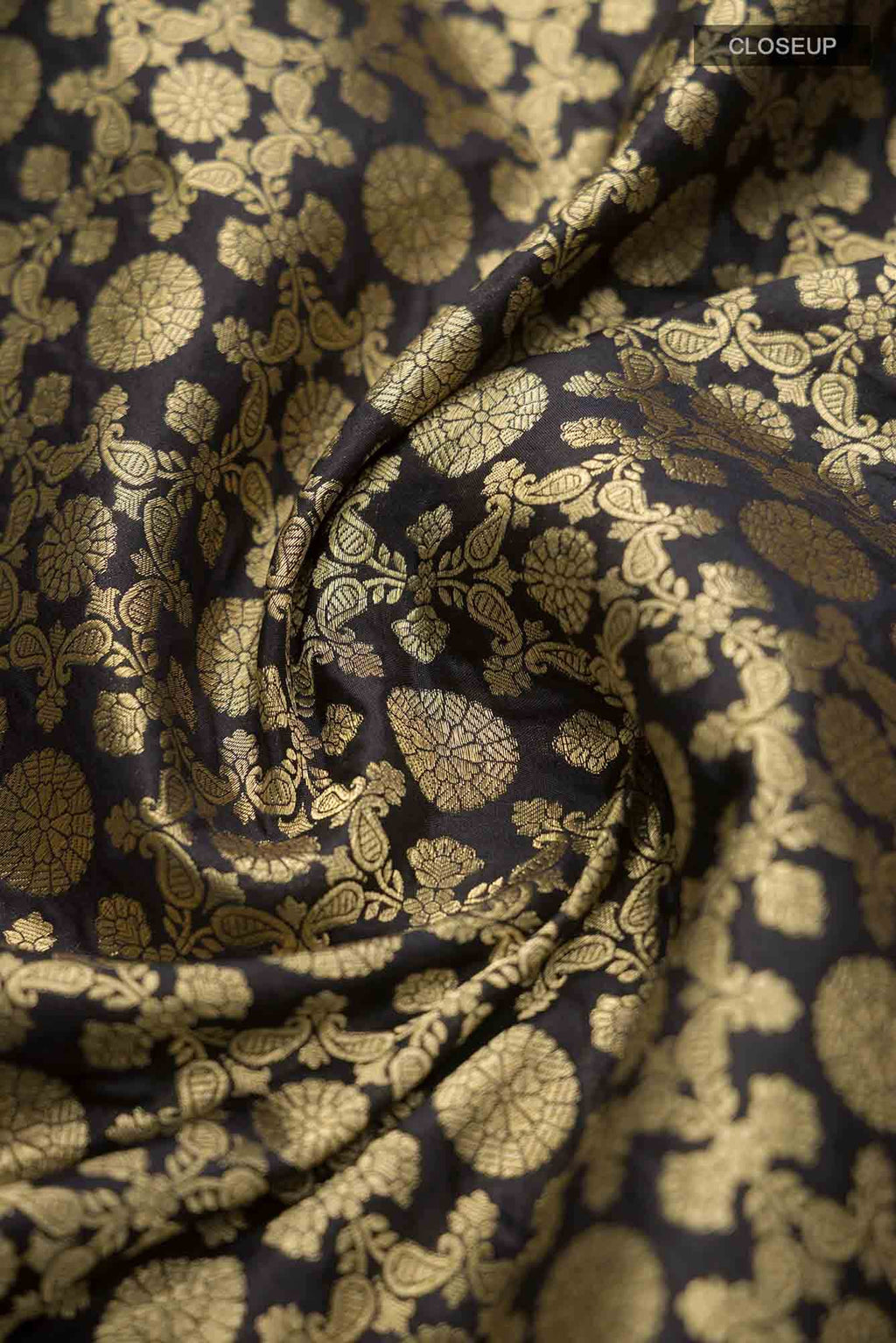 Black Banarasi Silk Saree