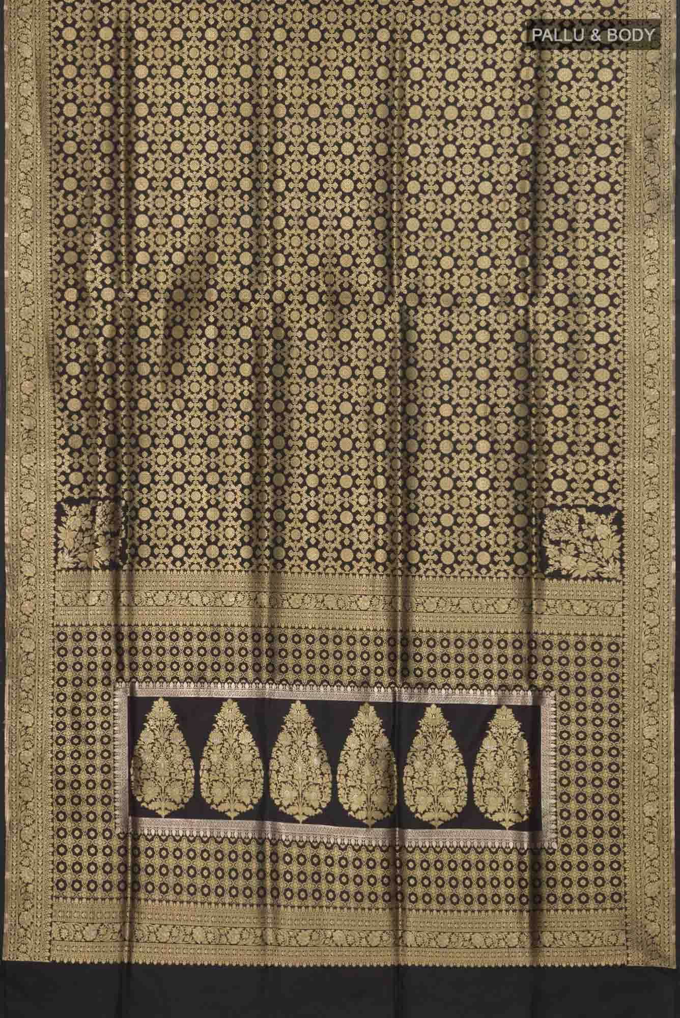 Black Banarasi Silk Saree