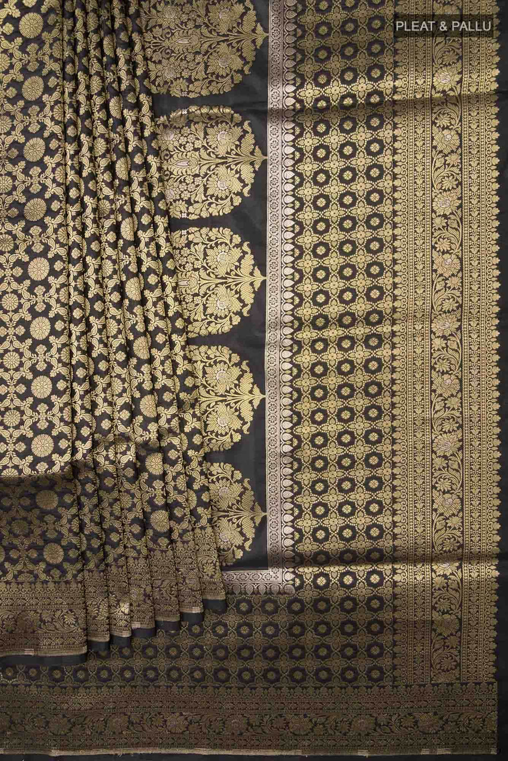 Black Banarasi Silk Saree