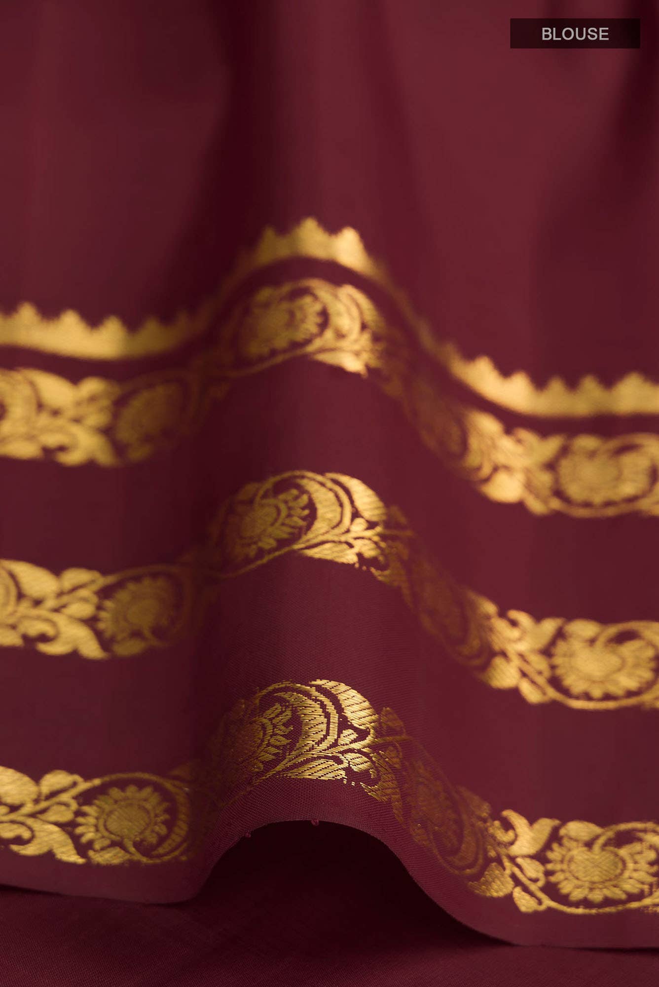 Maroon Kanchipuram Silk Saree