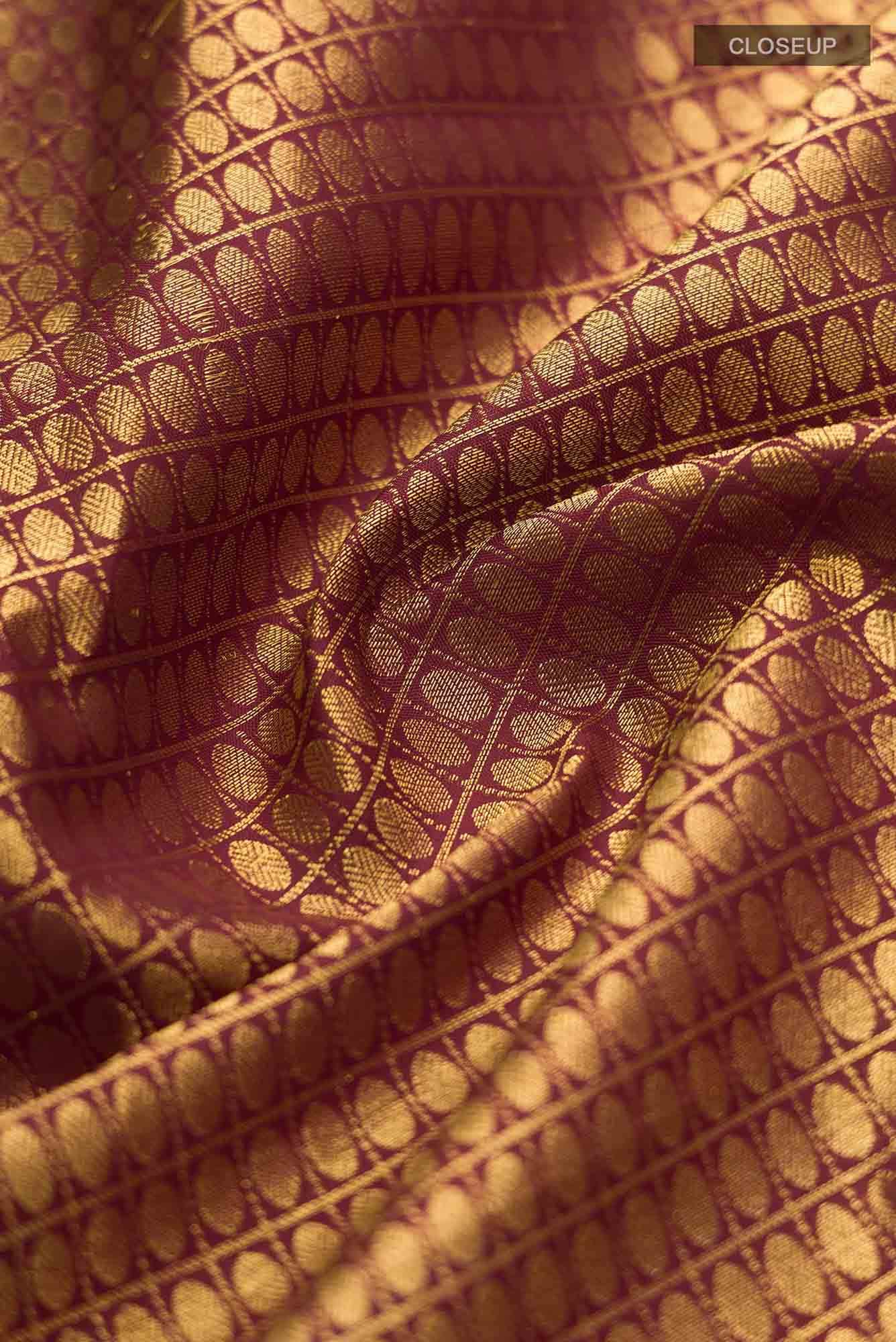 Maroon Kanchipuram Silk Saree