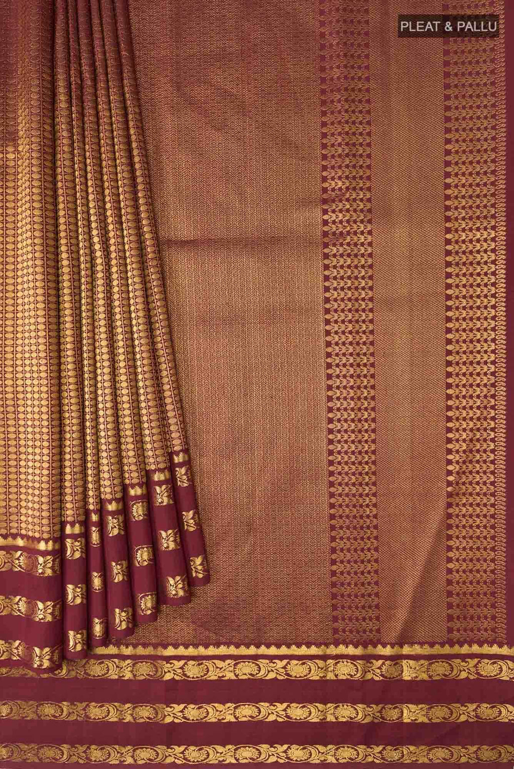 Maroon Kanchipuram Silk Saree