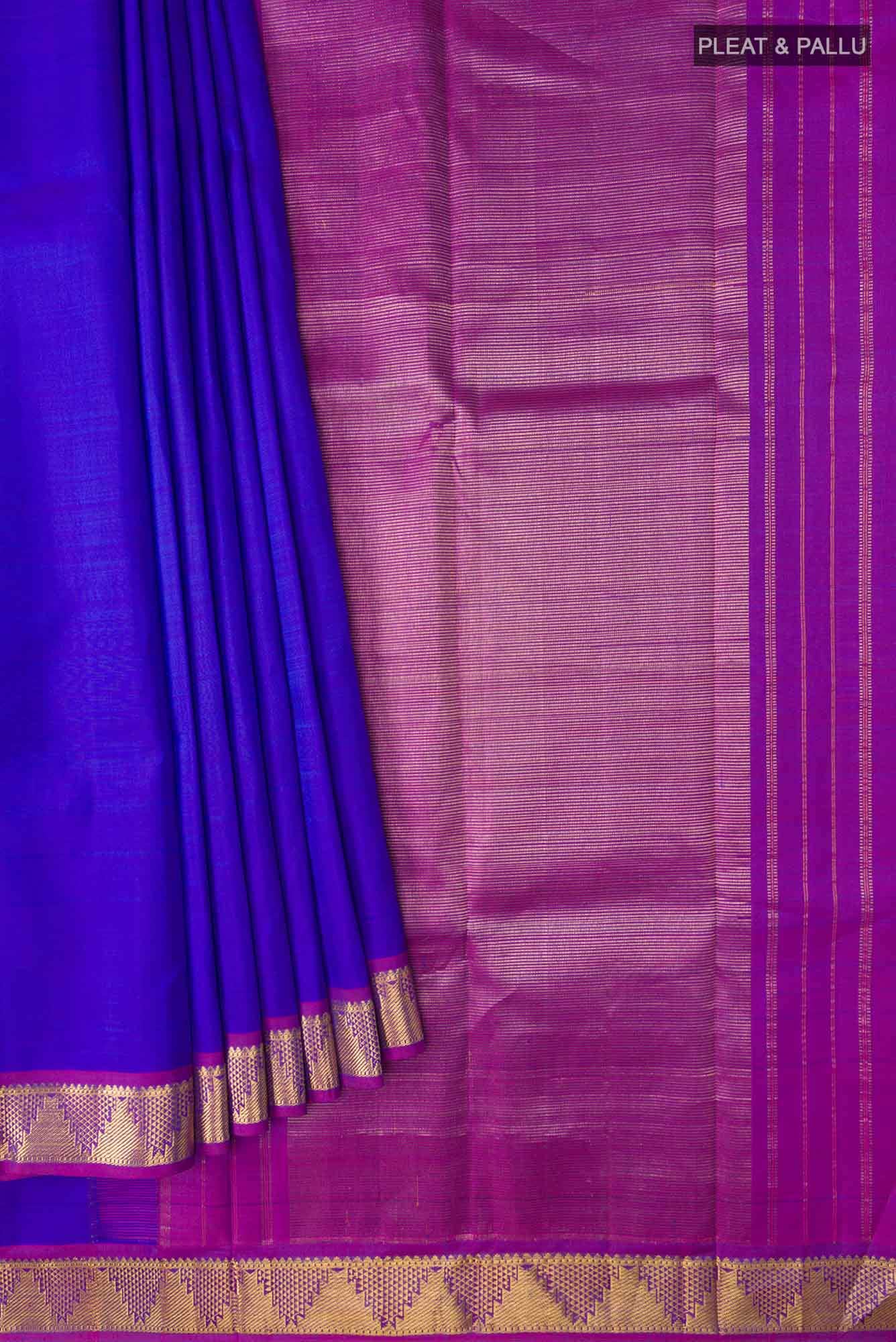 Blue Kanchipuram Silk Saree