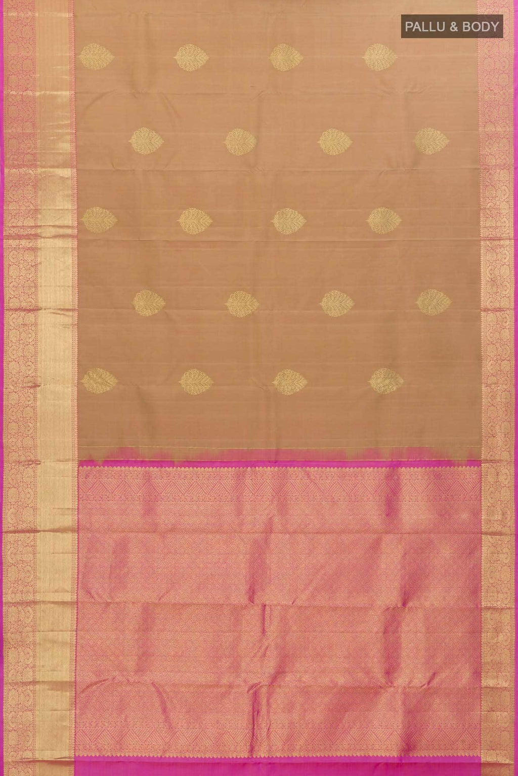 Brown Kanchipuram Silk Saree