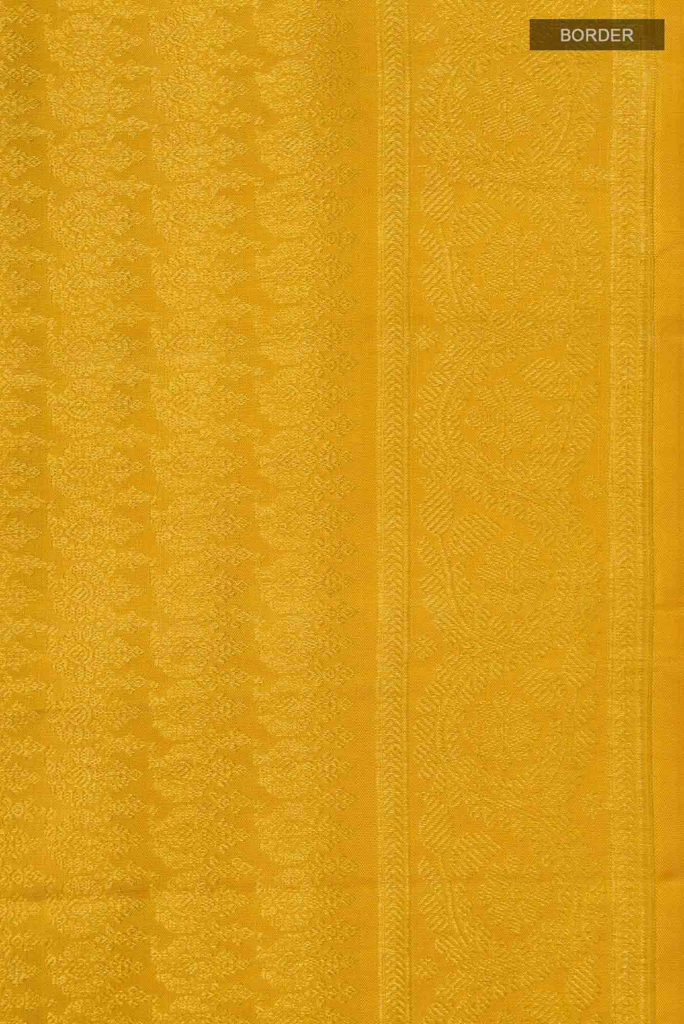 Manga Maalai-Mustard Yellow Kanchipuram Silk Saree