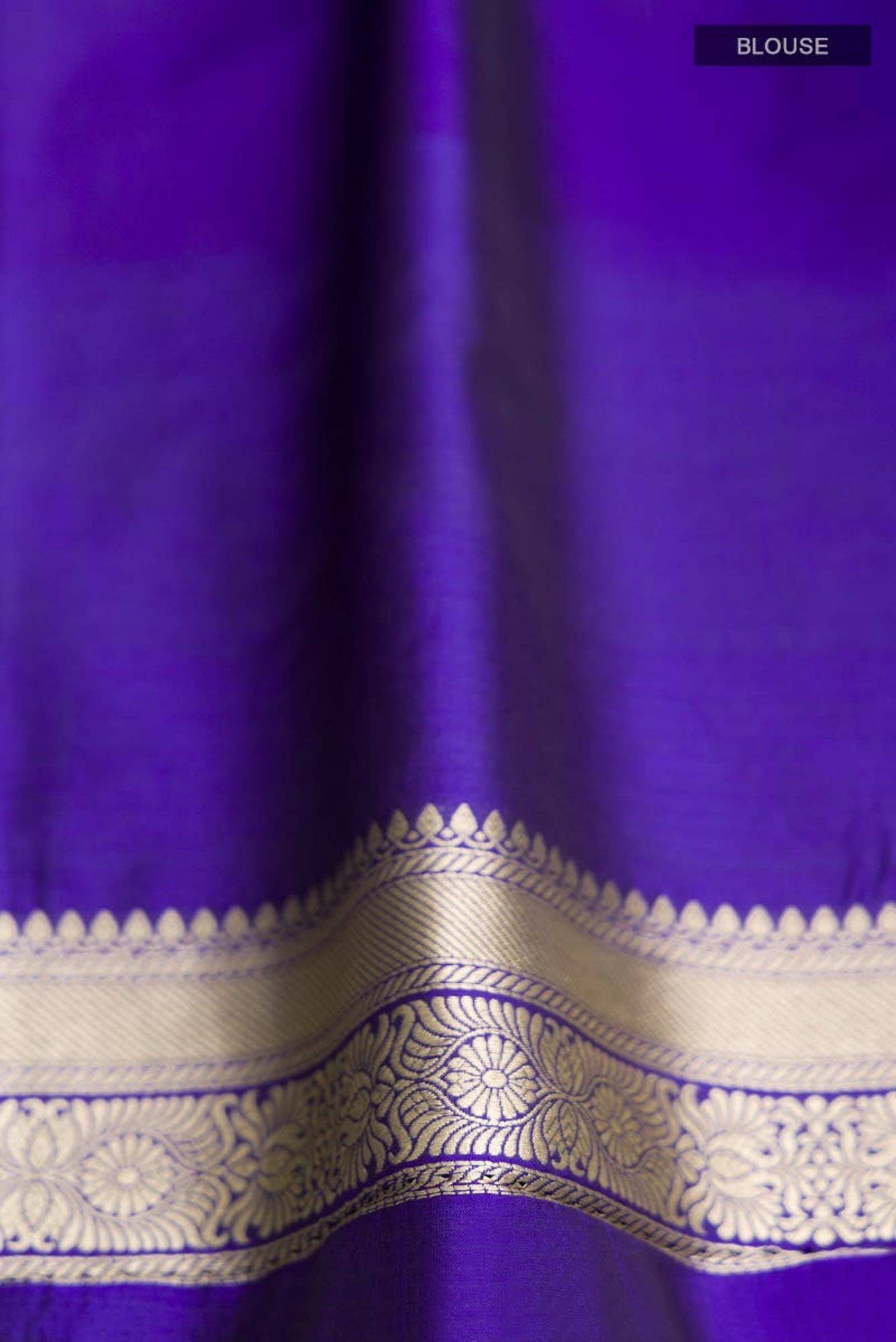 Priyasambad-Blue Banarasi Silk Saree