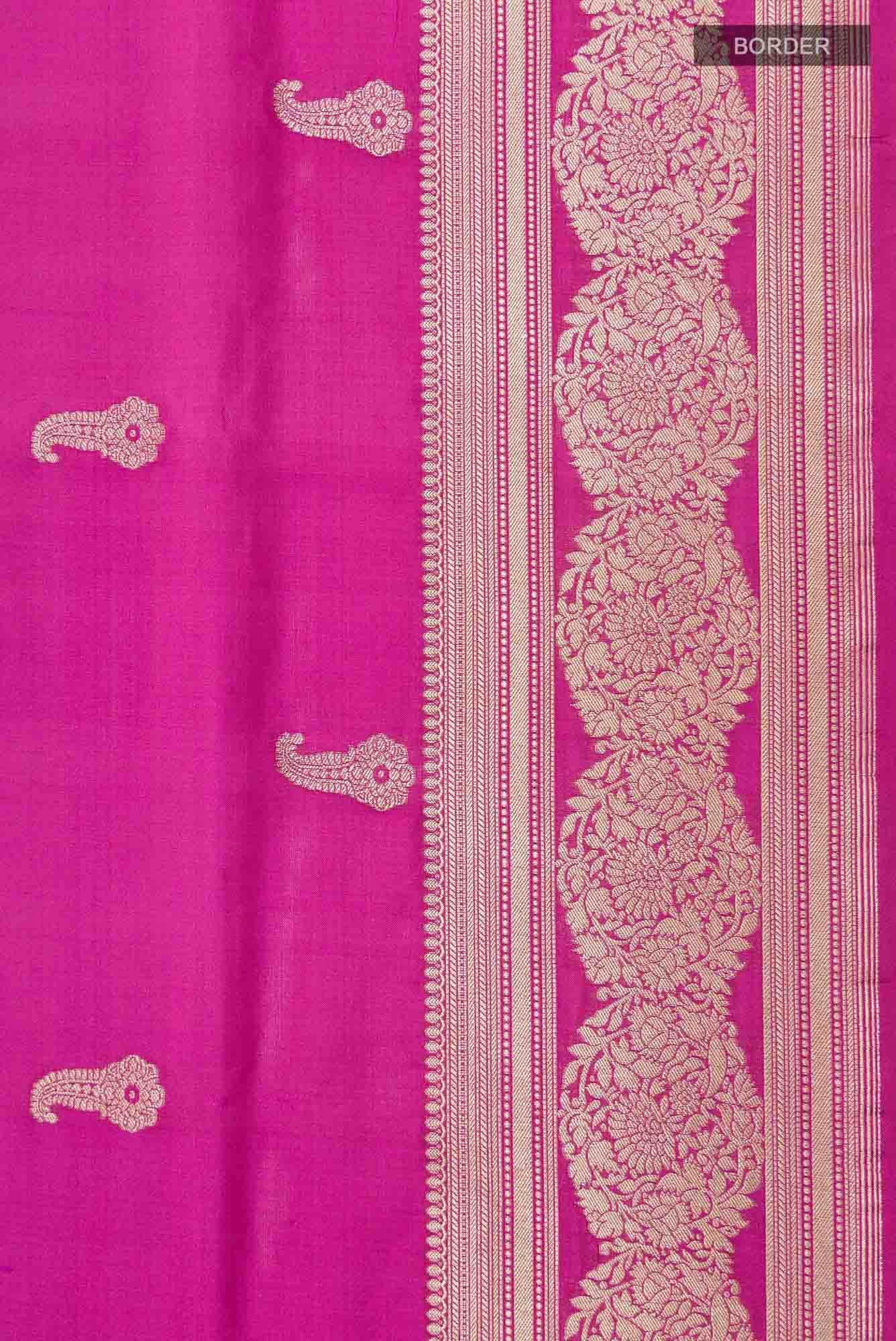 Bhagyavati-Magenta Banarasi Silk Saree
