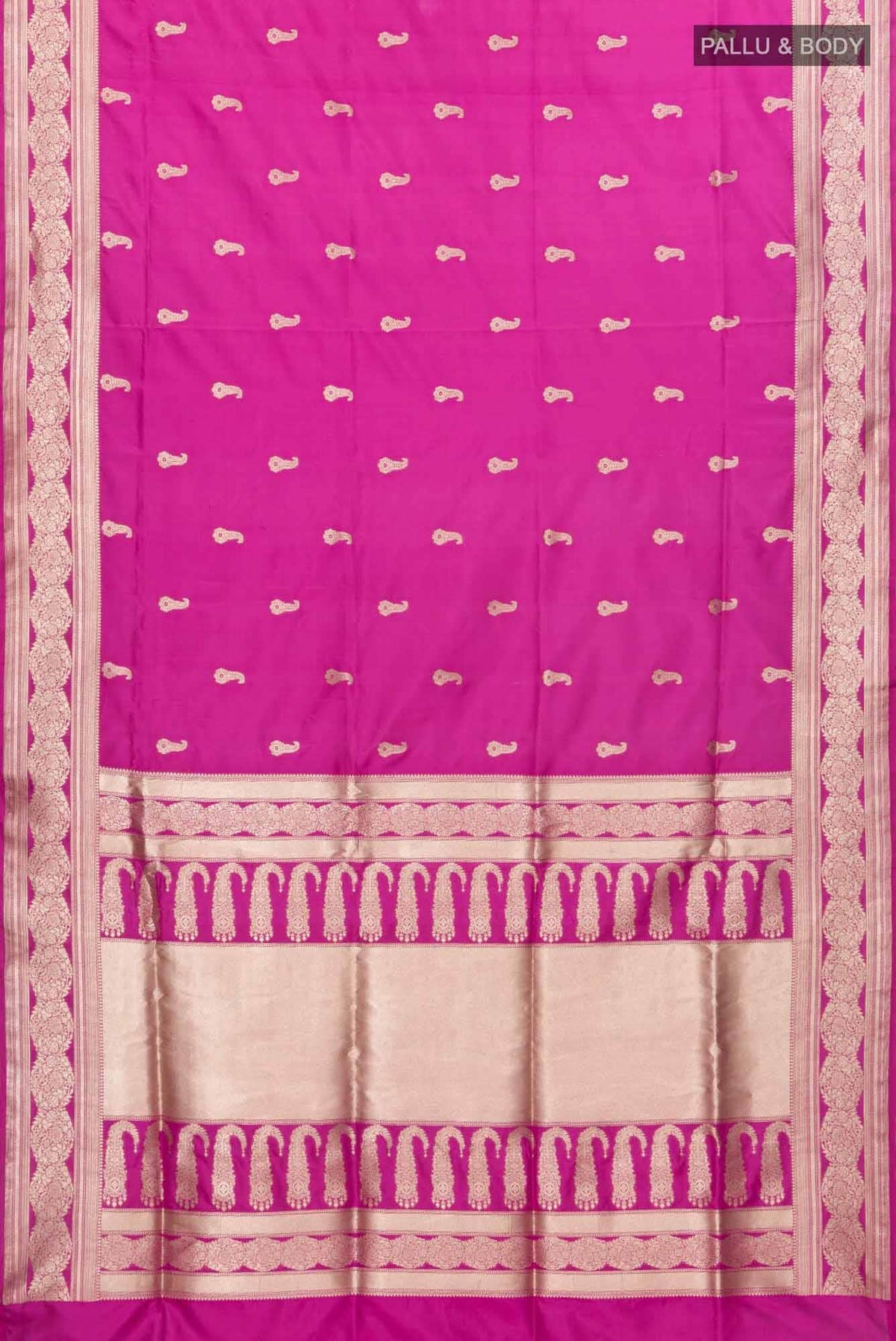 Bhagyavati-Magenta Banarasi Silk Saree