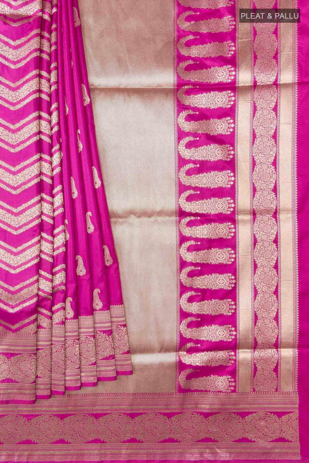 Bhagyavati-Magenta Banarasi Silk Saree