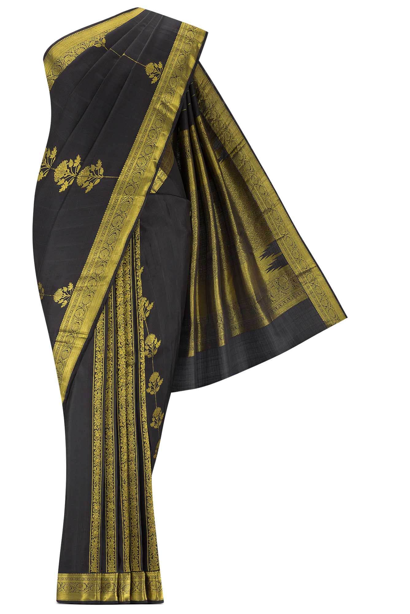 Mallika-Black Kanchipuram Silk Saree