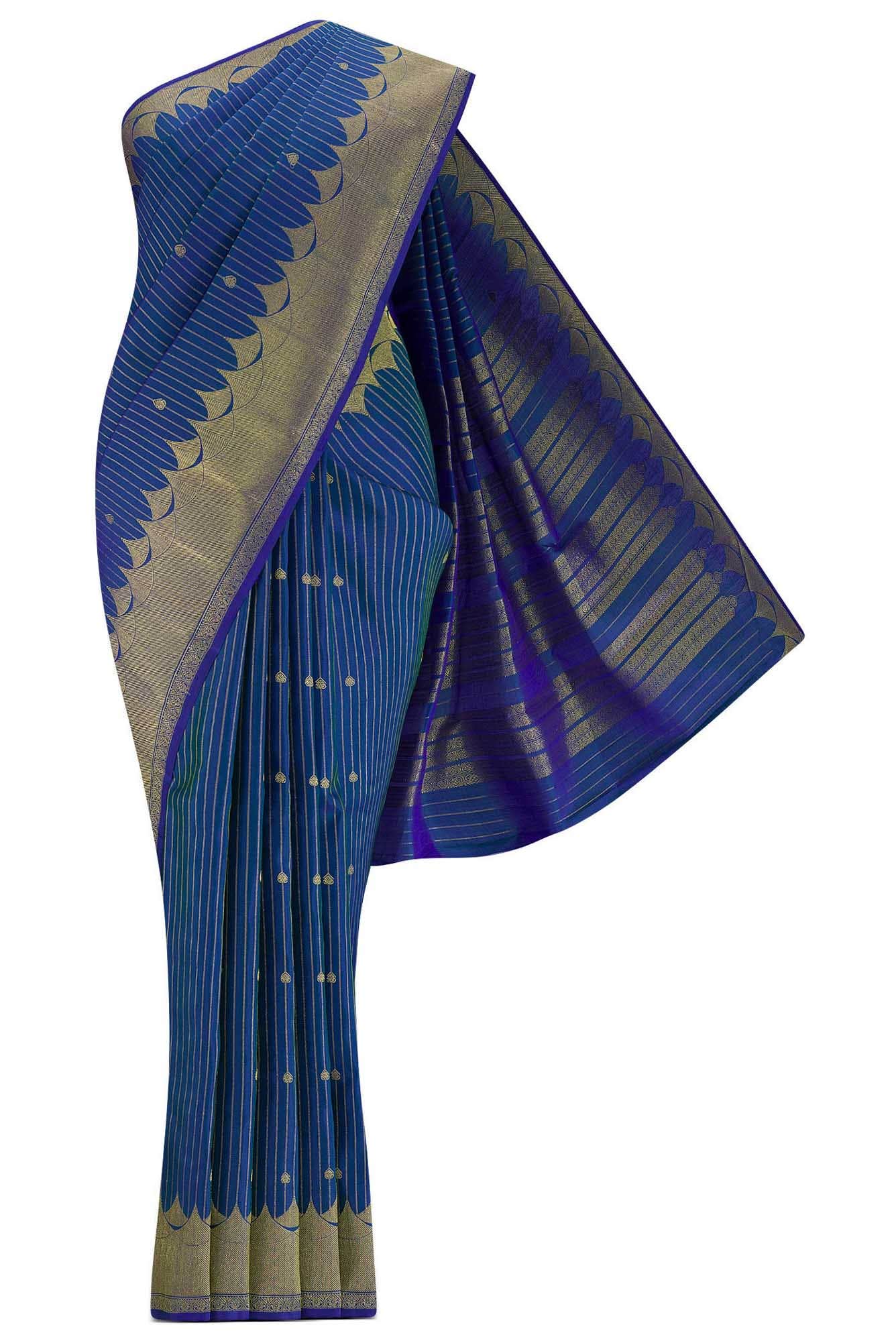 Blue Kanchipuram Silk Saree