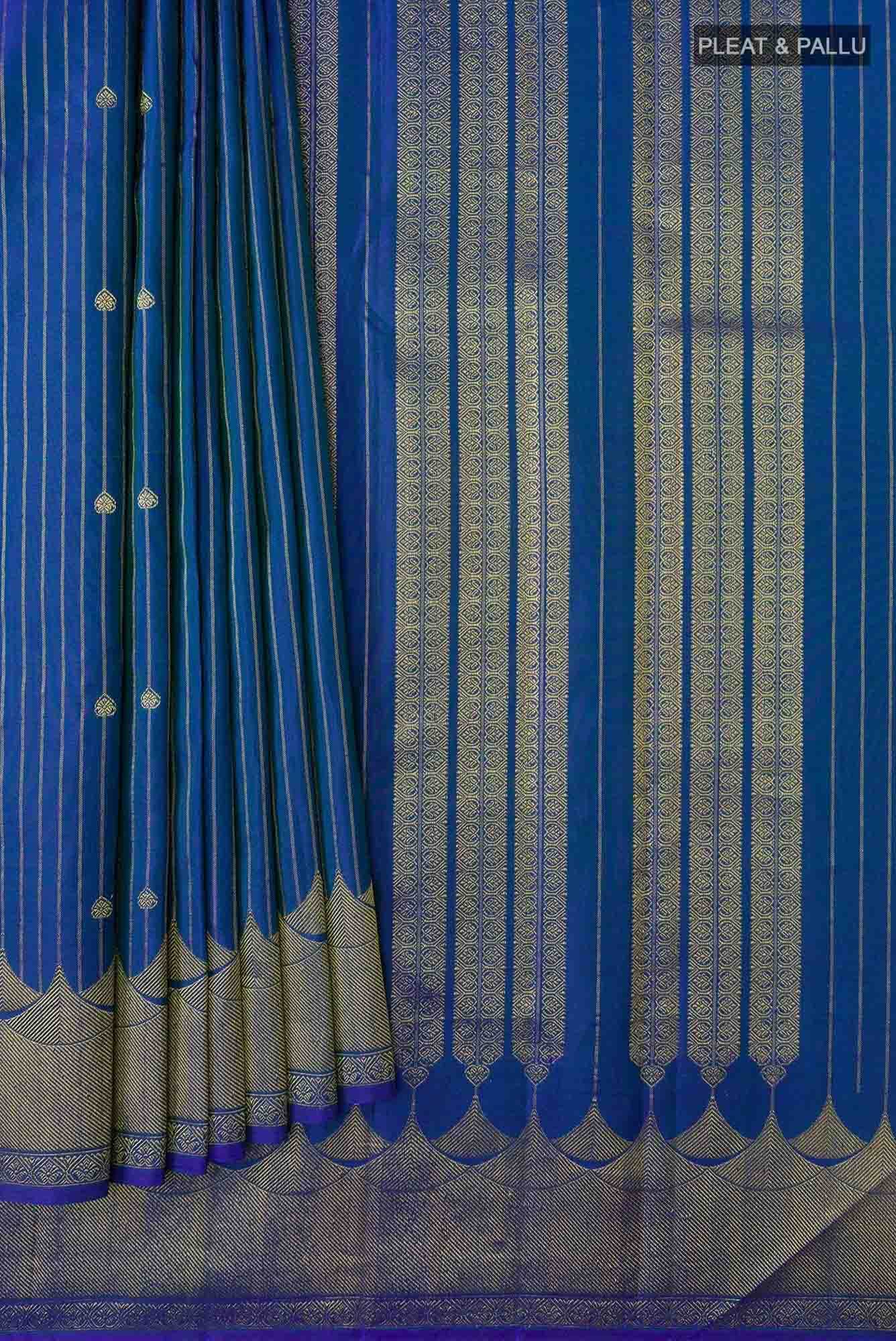 Blue Kanchipuram Silk Saree