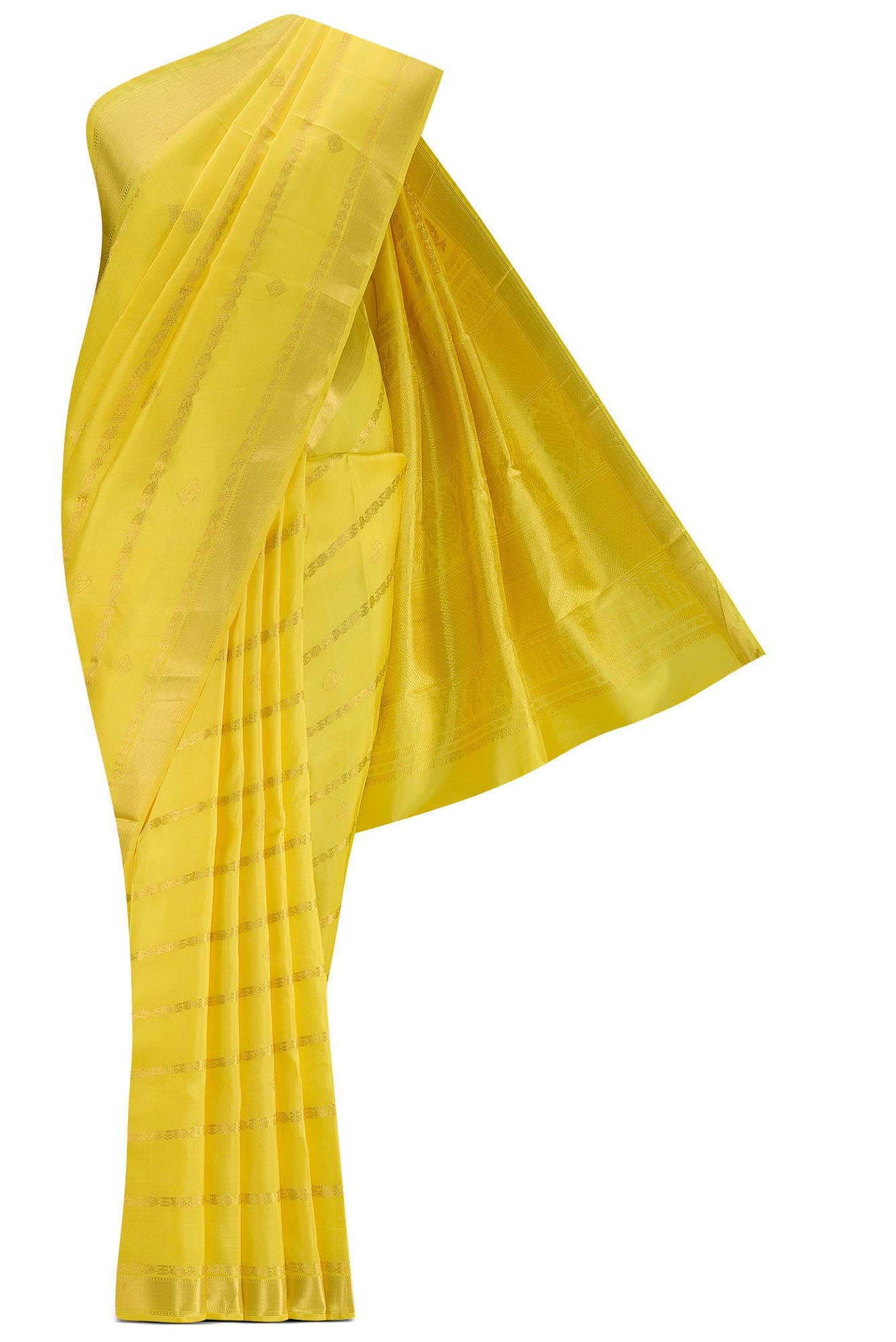 Ramya-Yellow Kanchipuram Silk Saree