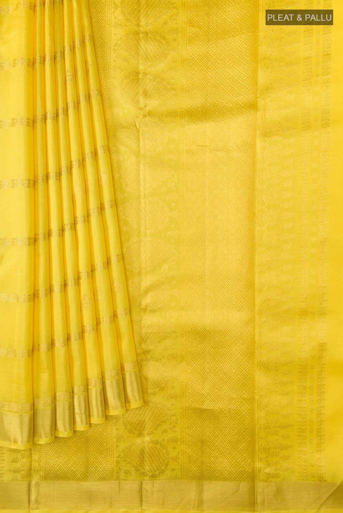 Ramya-Yellow Kanchipuram Silk Saree