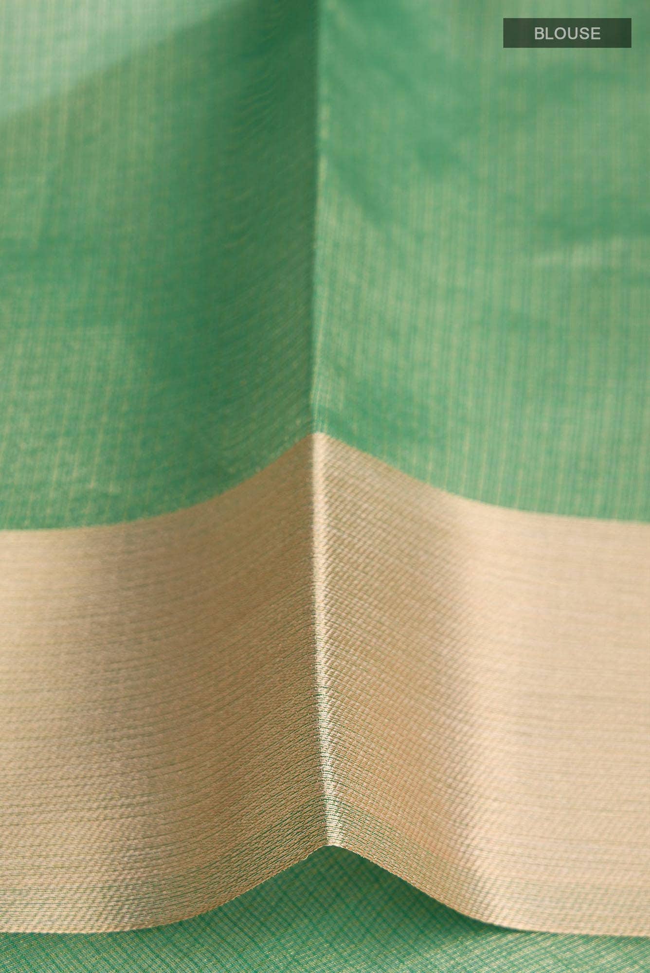 Green Blended Kota Cotton Saree