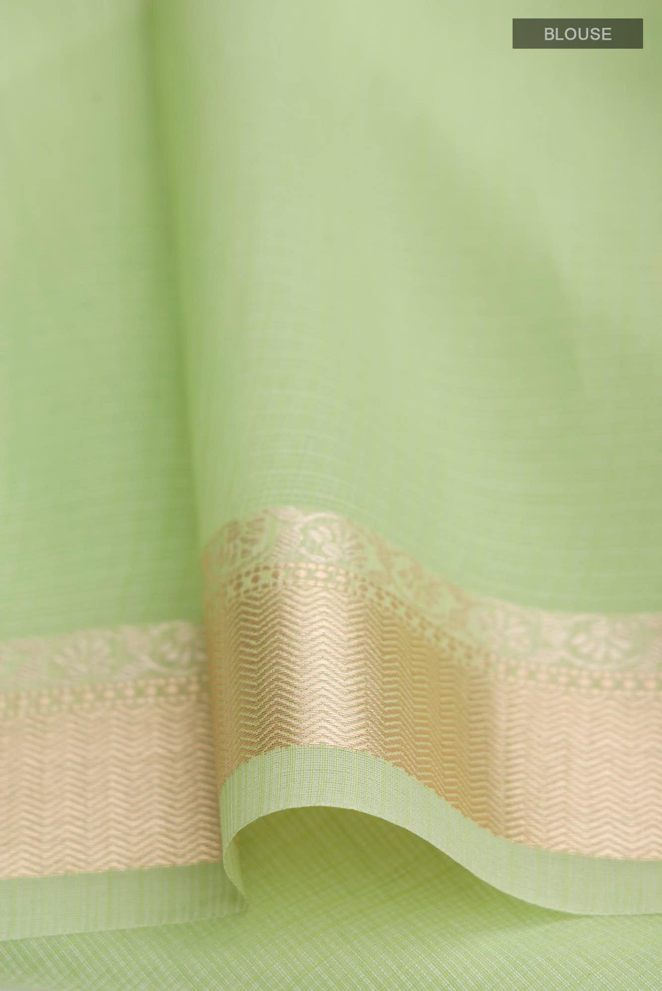 Green Blended Kota Cotton Saree
