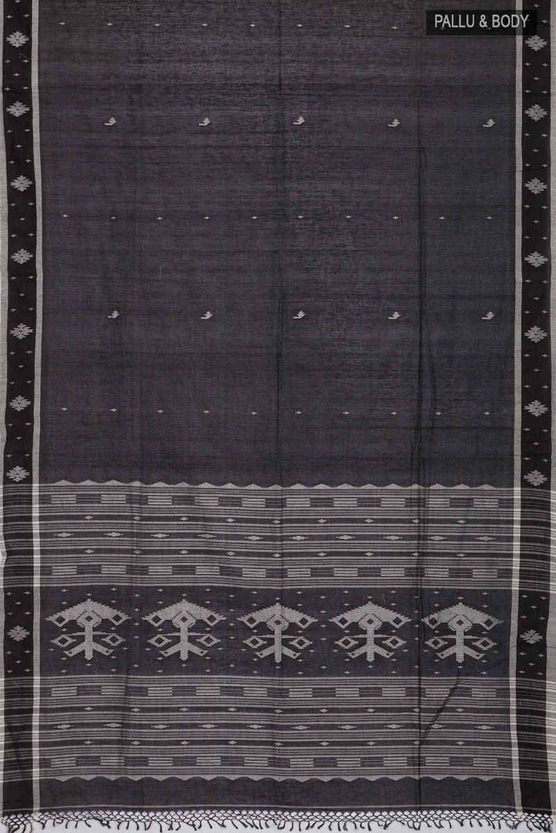 Black Bengal Cotton Saree
