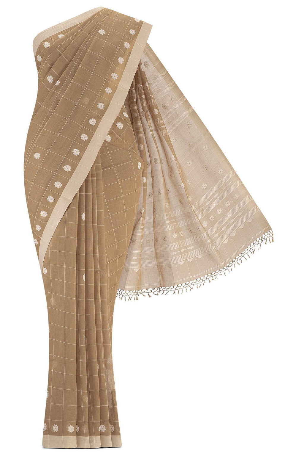 Brown Bengal Cotton Saree