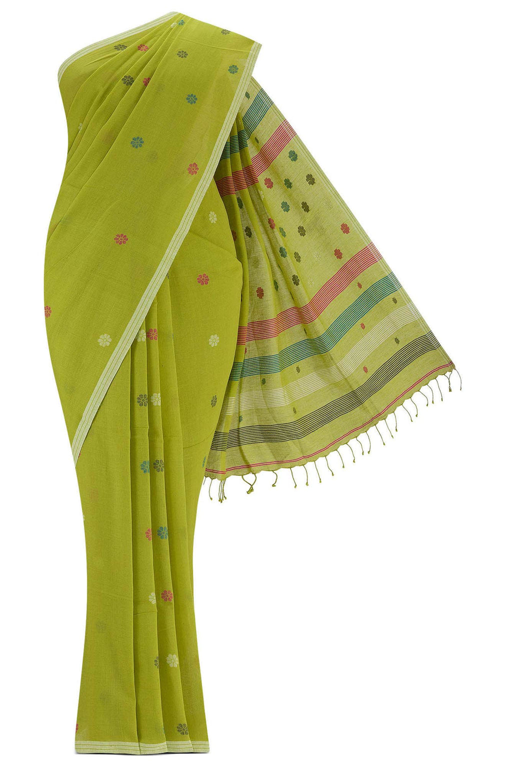 Green Bengal Cotton Saree