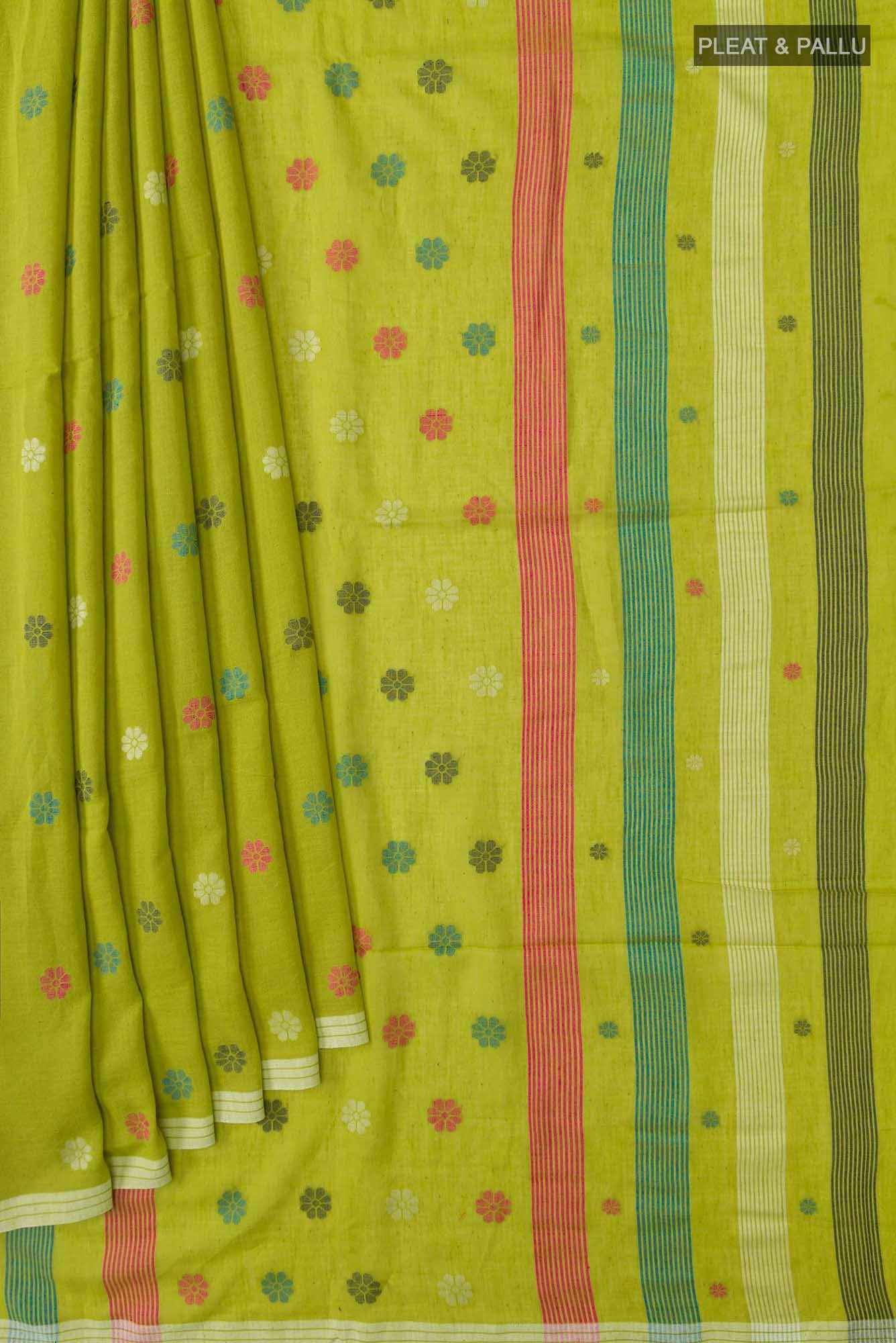 Green Bengal Cotton Saree