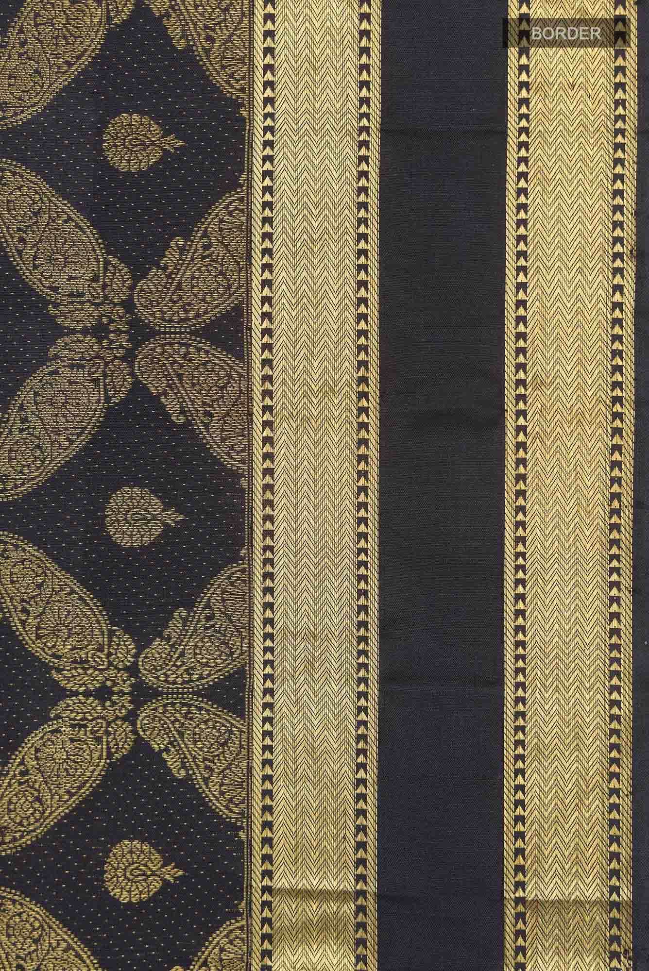 Shobita-Black Kanchipuram Silk Saree