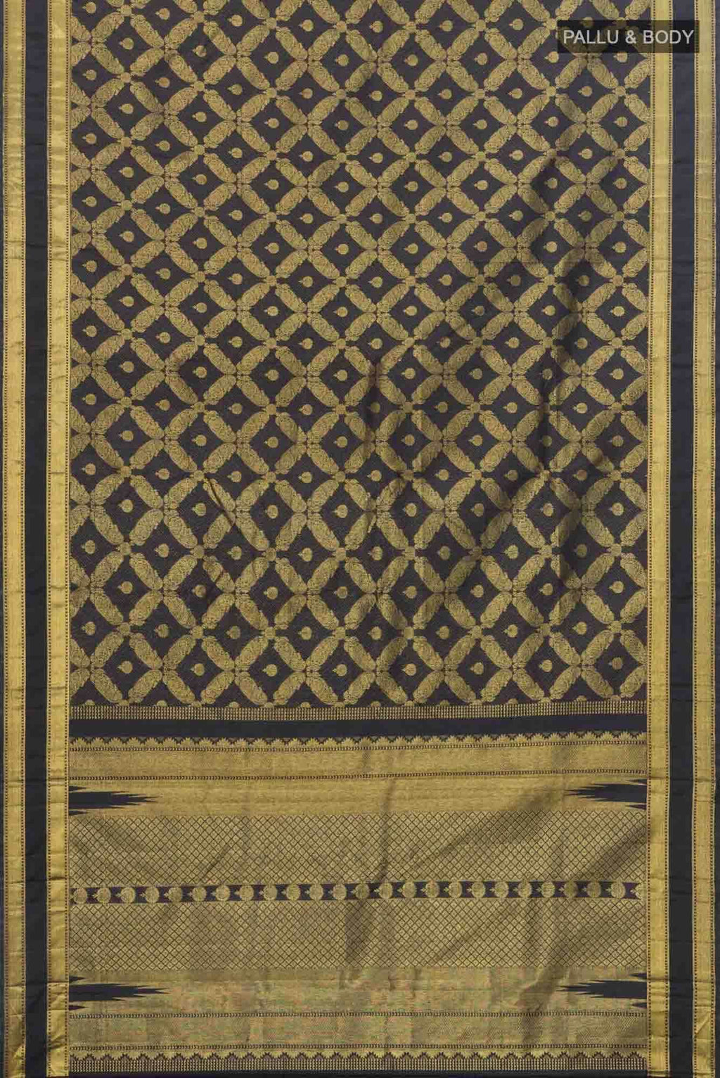 Shobita-Black Kanchipuram Silk Saree