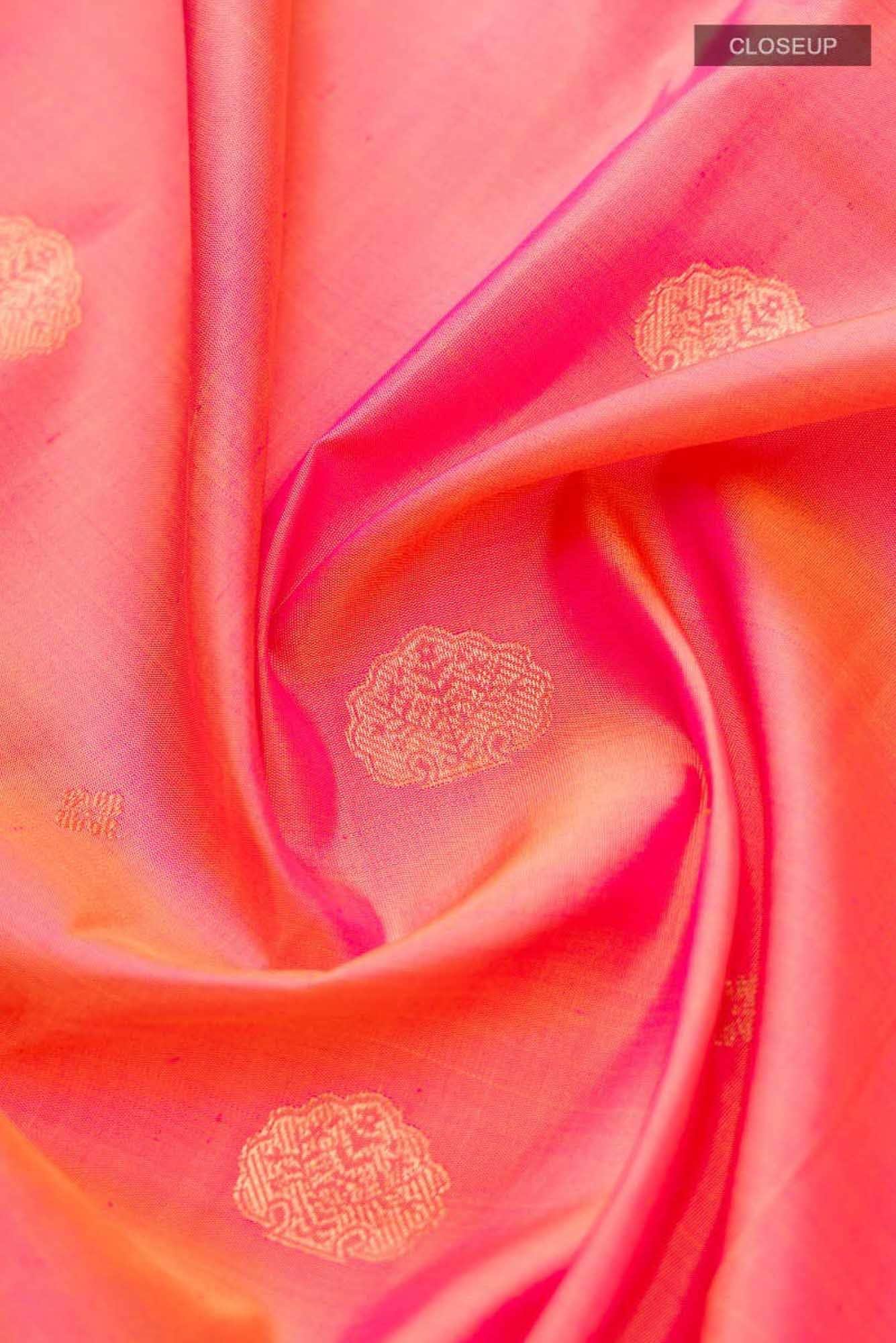 Lasya-Pink with Yellow Dual Tone Kanchipuram Silk Saree