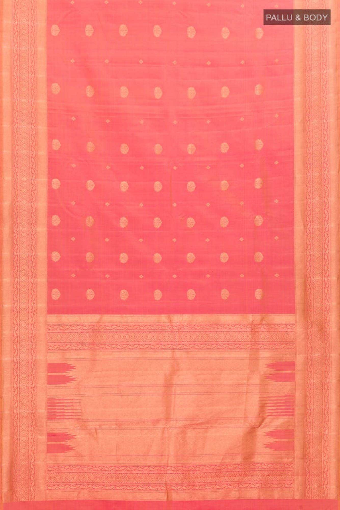 Lasya-Pink with Yellow Dual Tone Kanchipuram Silk Saree